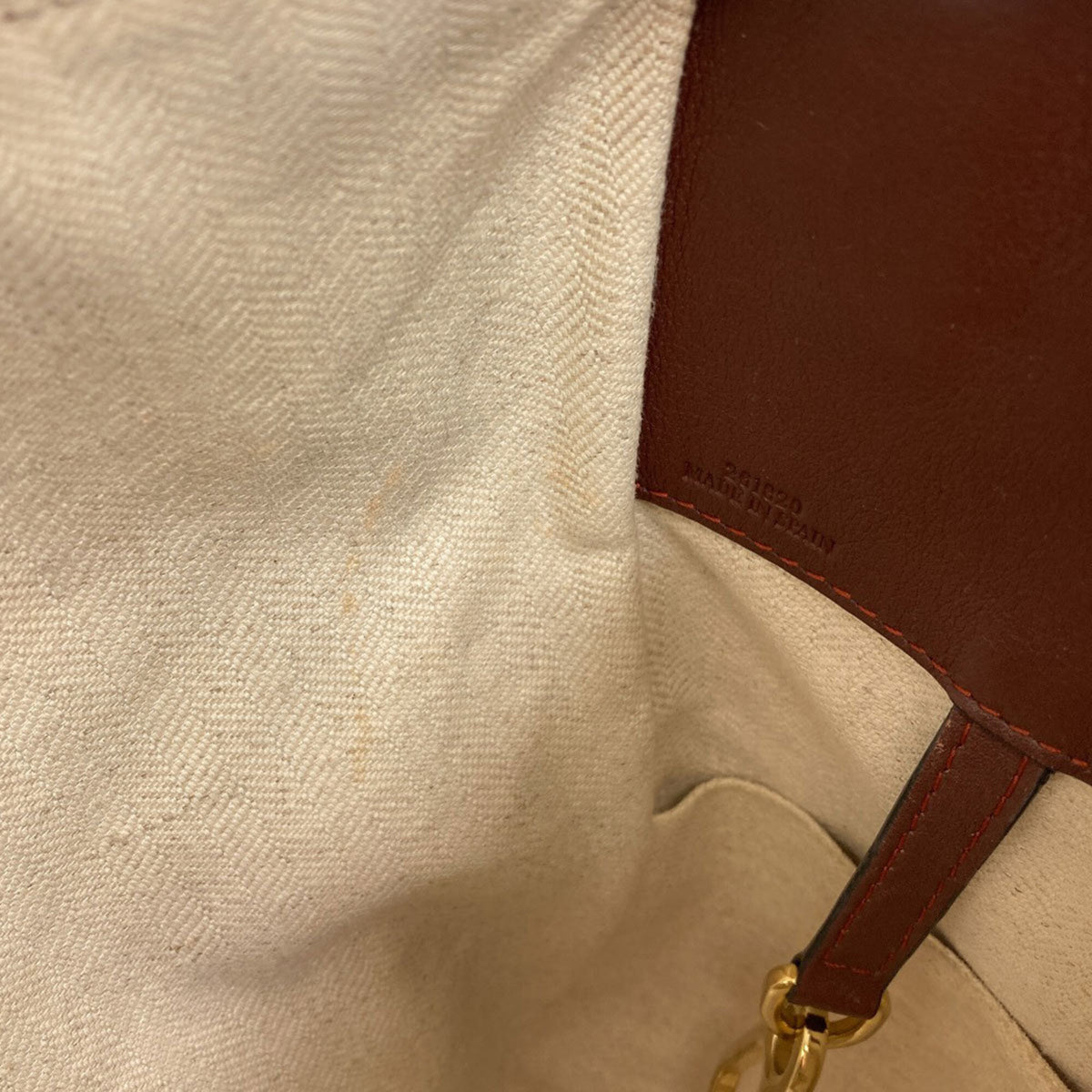 Loewe Brown Orange Leather Handbag (Pre-Owned)