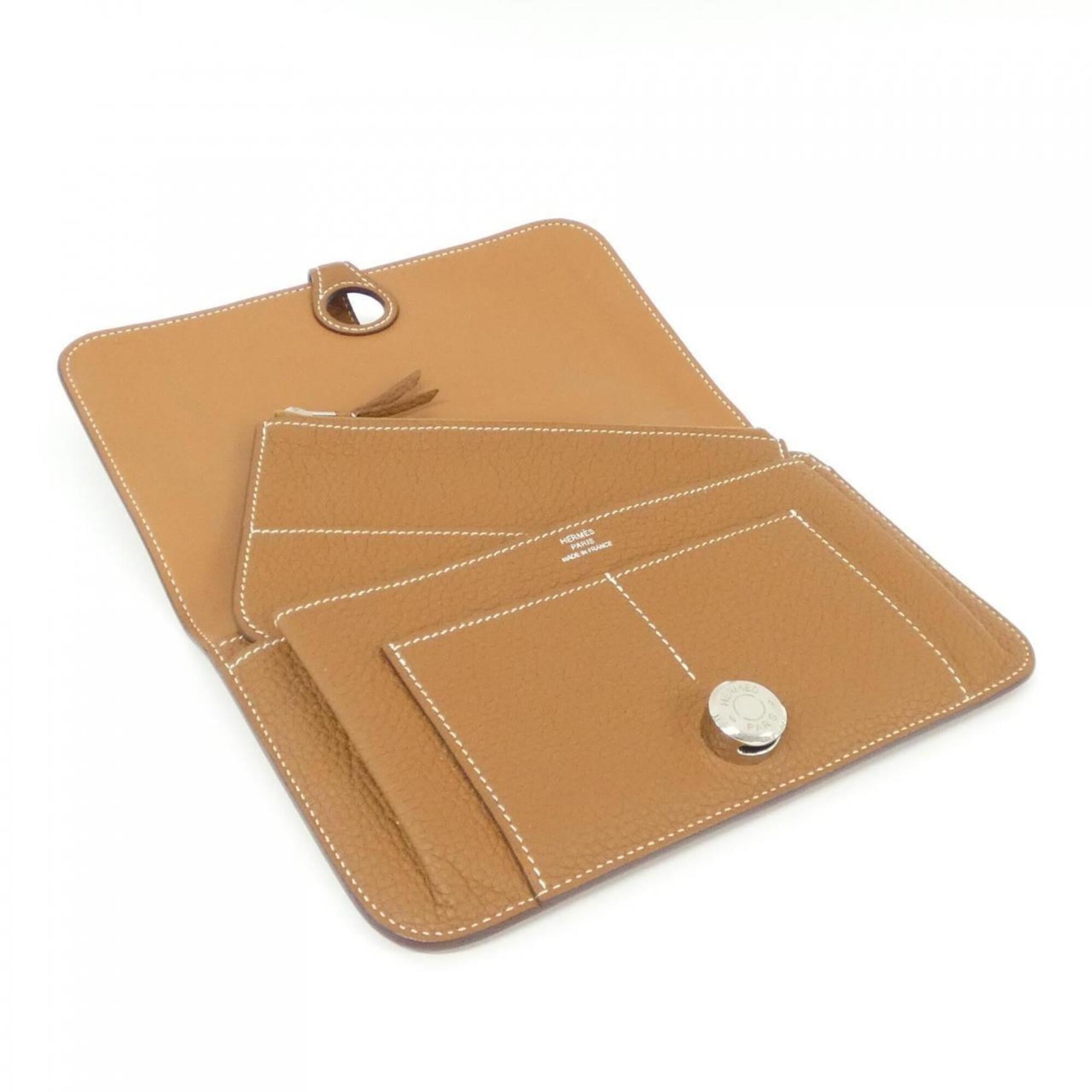 Hermes Togo Leather Long Wallet (Bi-Fold) (Pre-Owned)