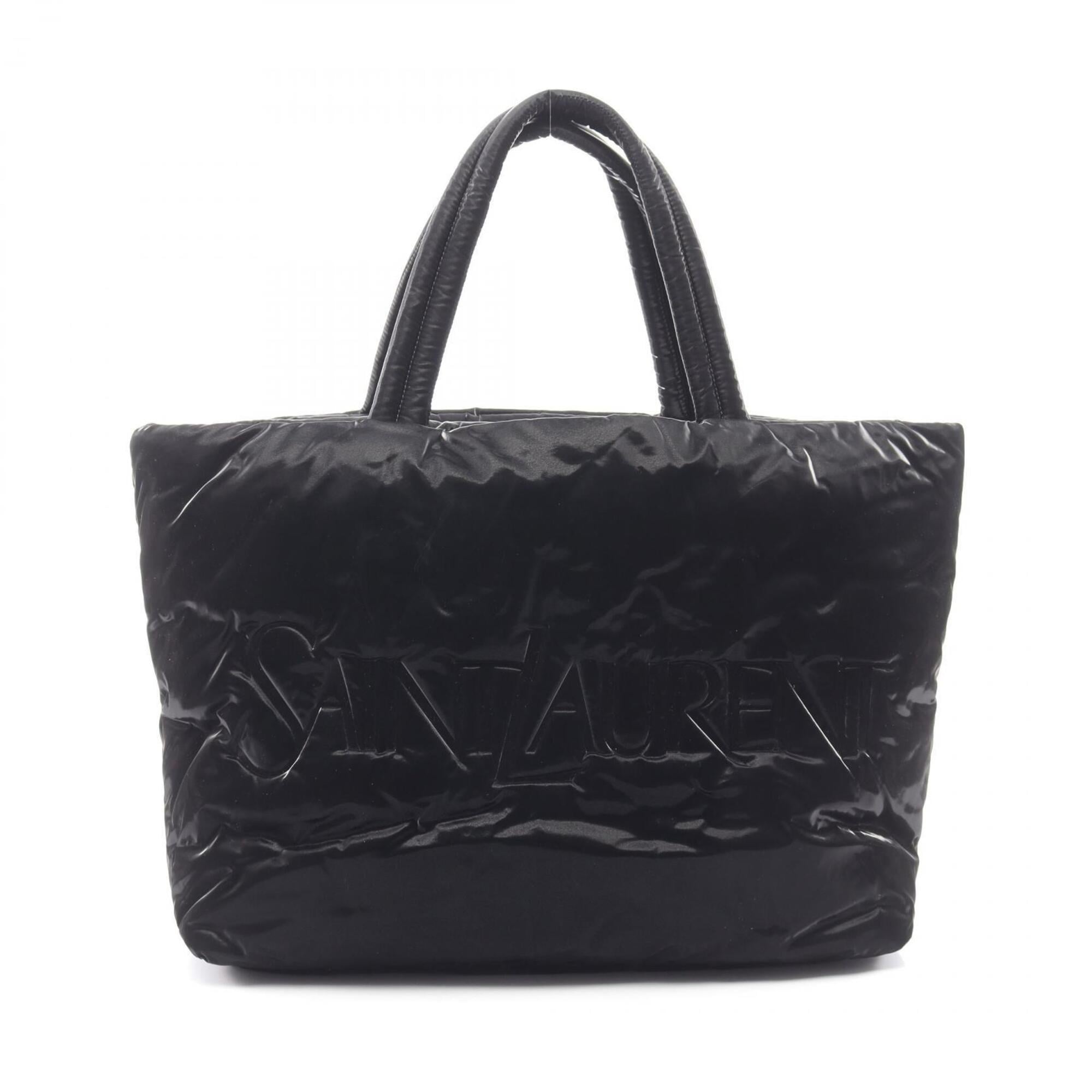 Saint Laurent Black Nylon Handbag Tote Bag (Pre-Owned)