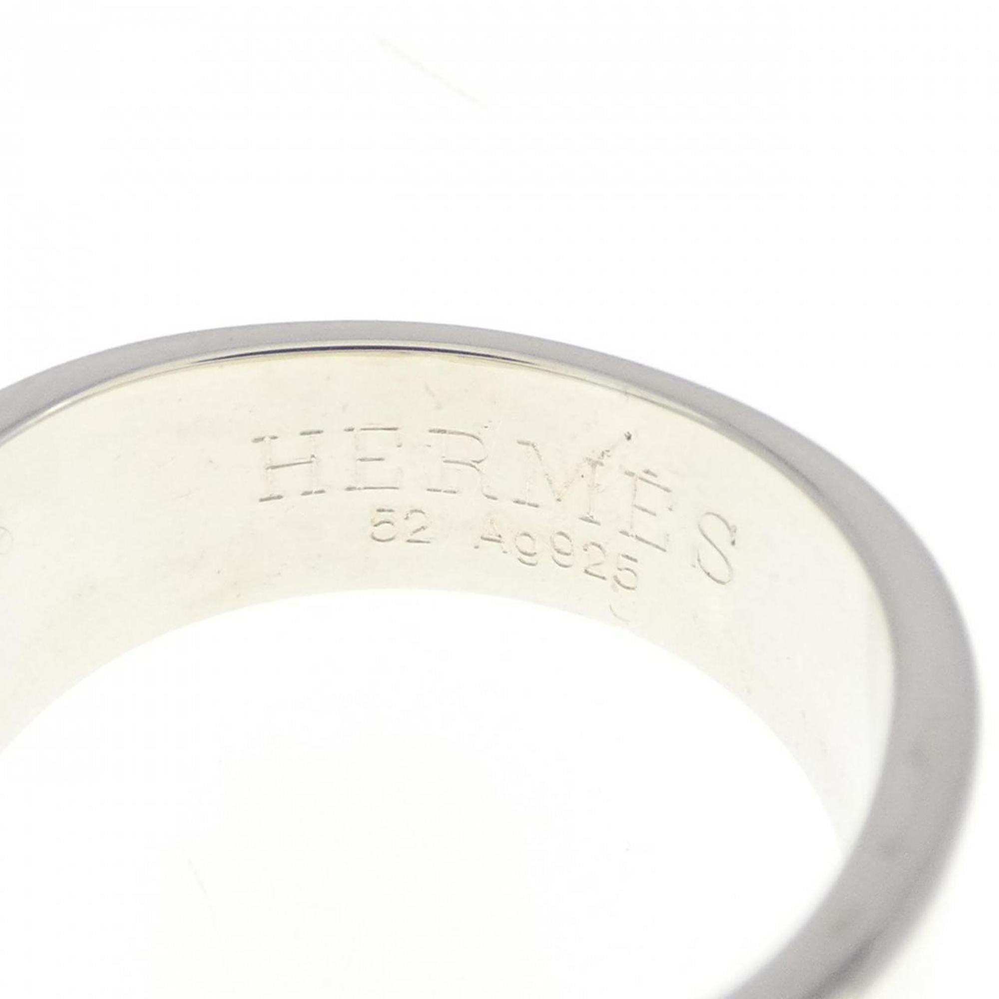Hermes Silver Silver 925 Band Ring (Pre-Owned)