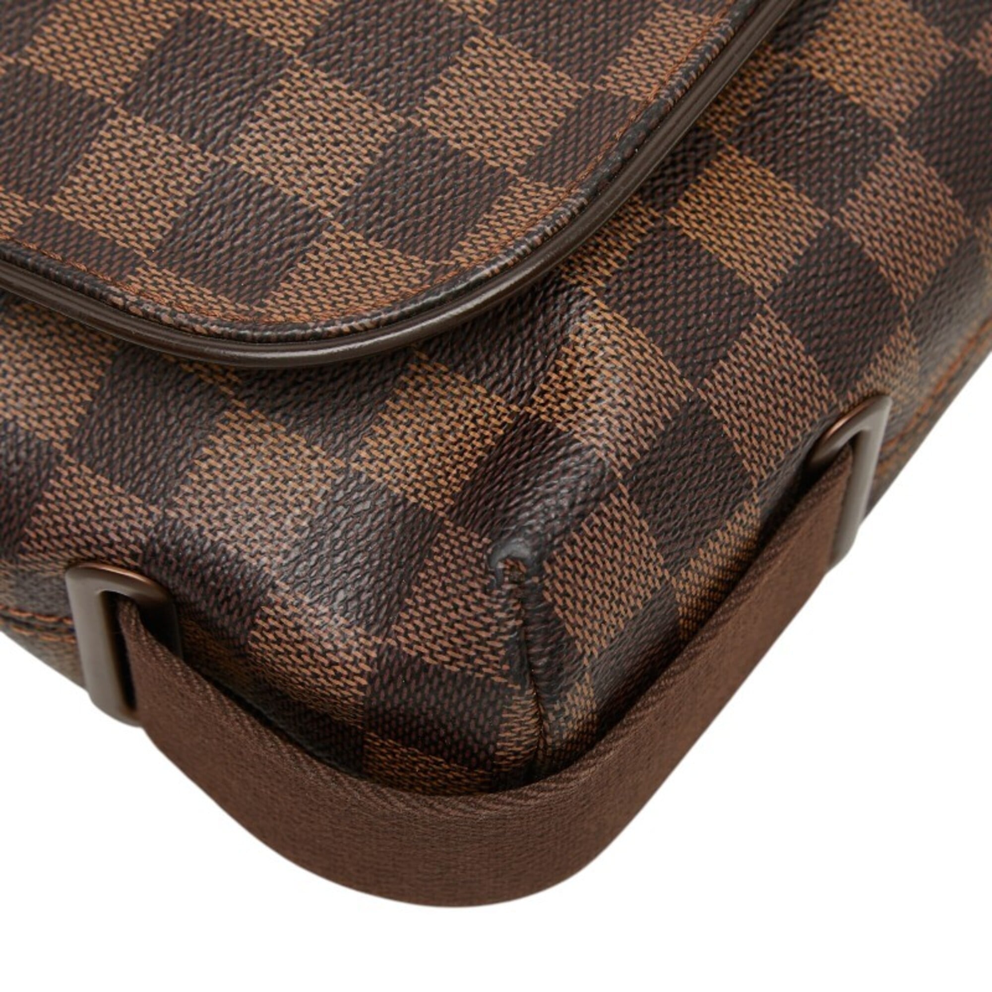 Louis Vuitton Brown Pvc Leather Messenger Bag Shoulder Bag (Pre-Owned)