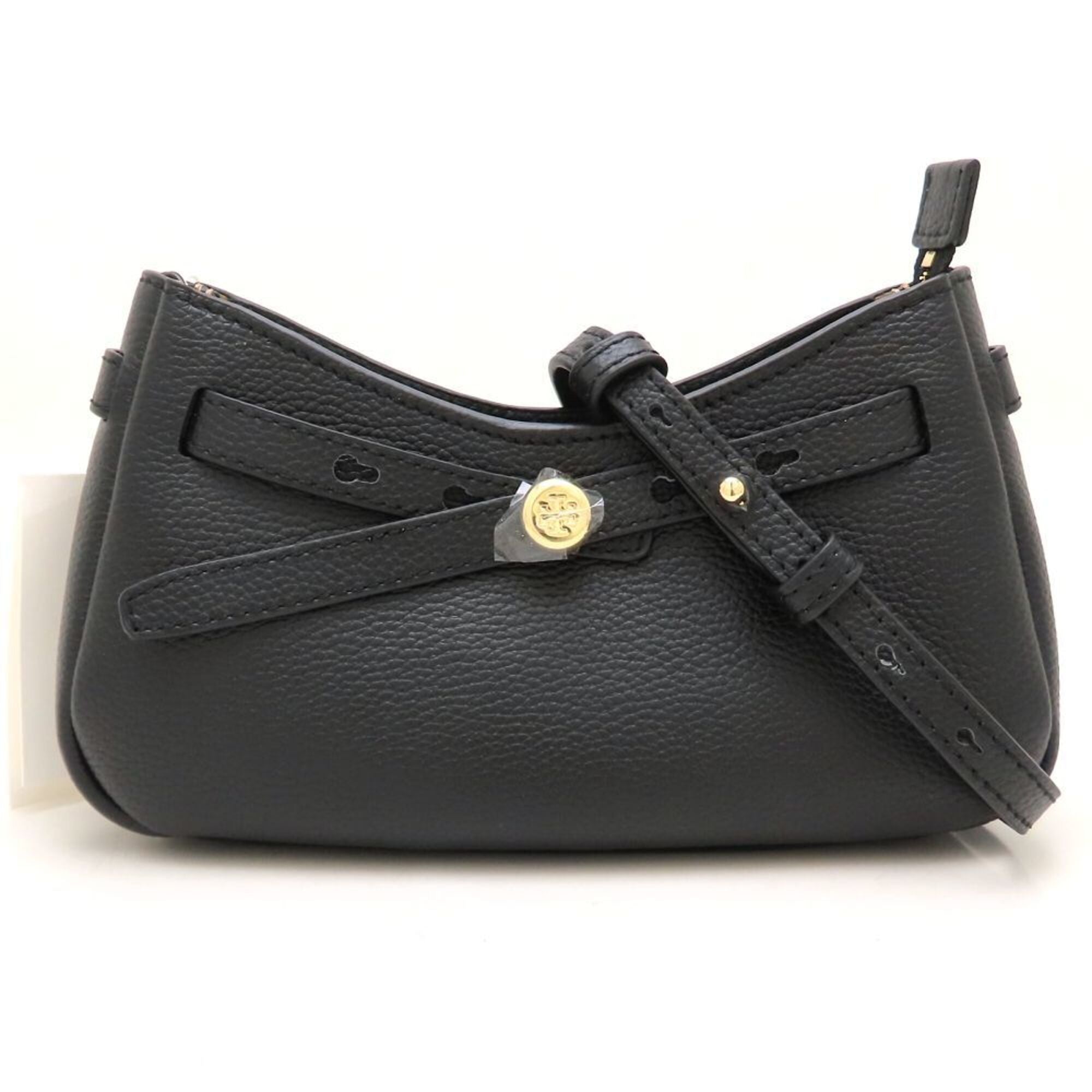 Tory Burch Black Leather Shoulder Bag (Pre-Owned)