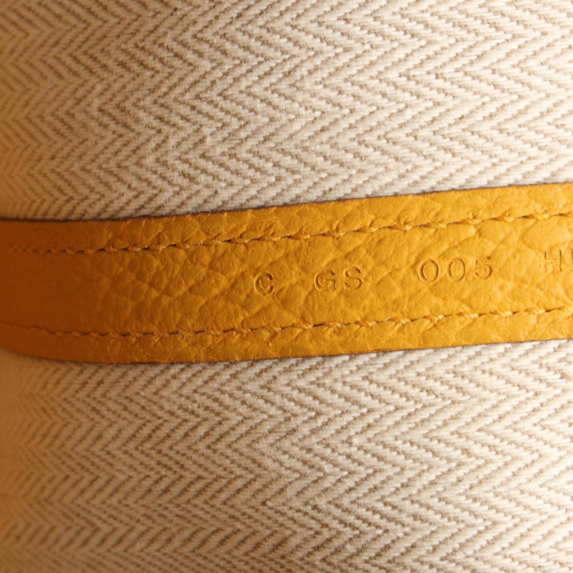 Hermes Yellow Country Leather Handbag Tote Bag (Pre-Owned)