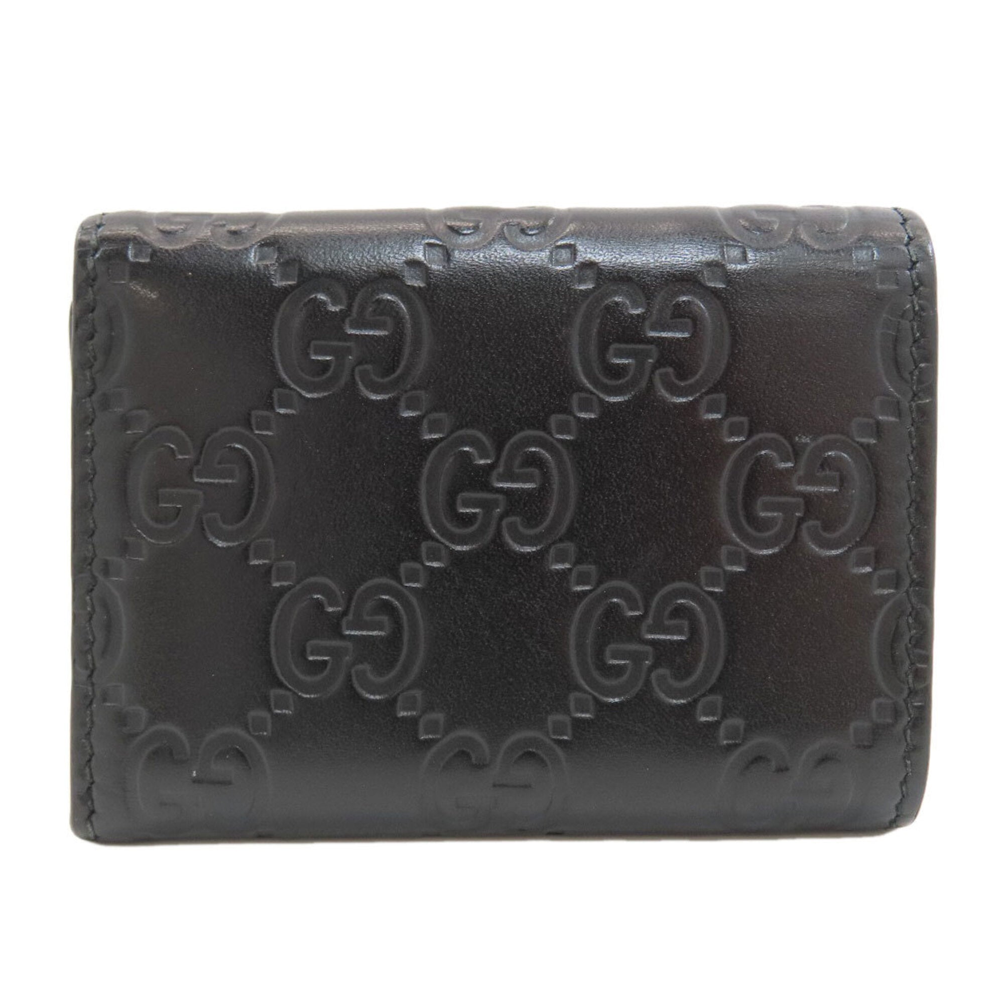 Gucci Black Leather Wallet (Tri-Fold) (Pre-Owned)