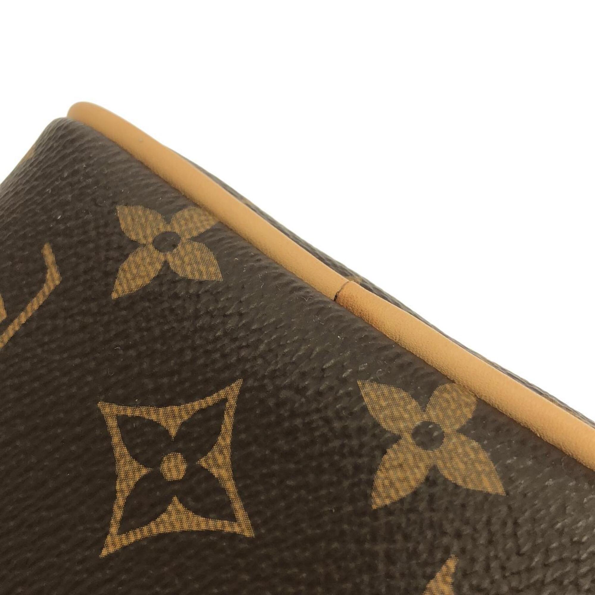 Louis Vuitton Brown Coated Canvas Handbag Pouch (Pre-Owned)