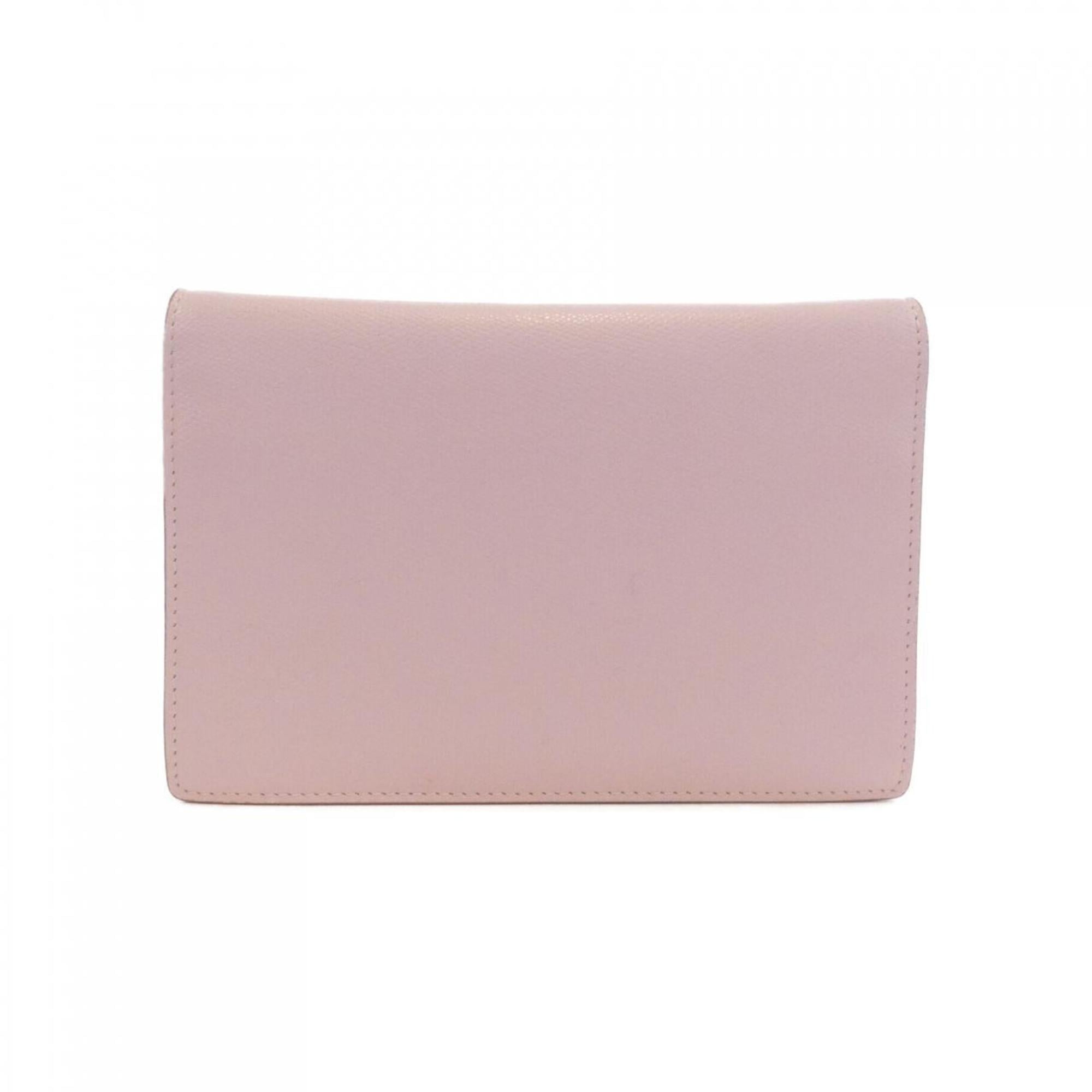 Fendi Light Pink Leather Chain/Shoulder Wallet (Pre-Owned)