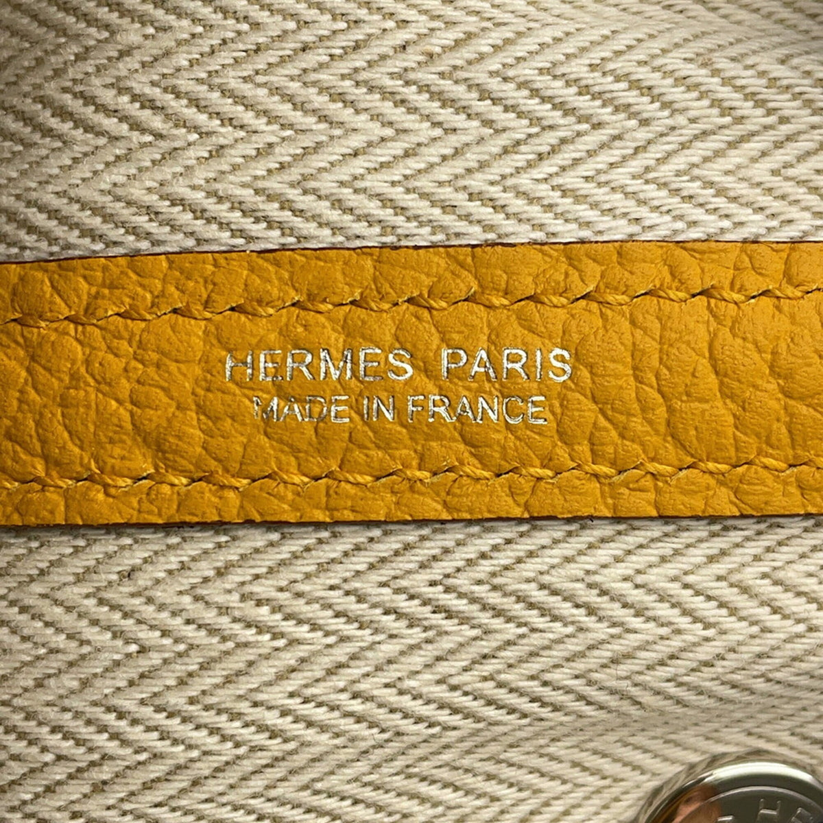 Hermes Garden Jaune Country Leather Handbag Tote Bag (Pre-Owned)