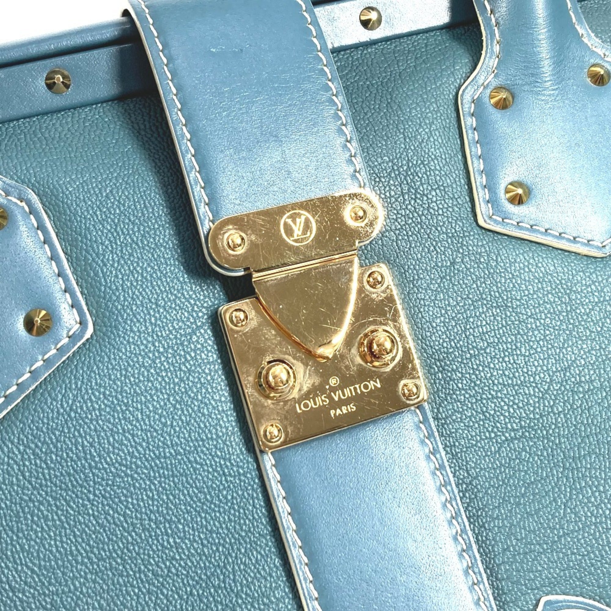 Louis Vuitton Blue Suhali Leather Leather Handbag Tote Bag (Pre-Owned)
