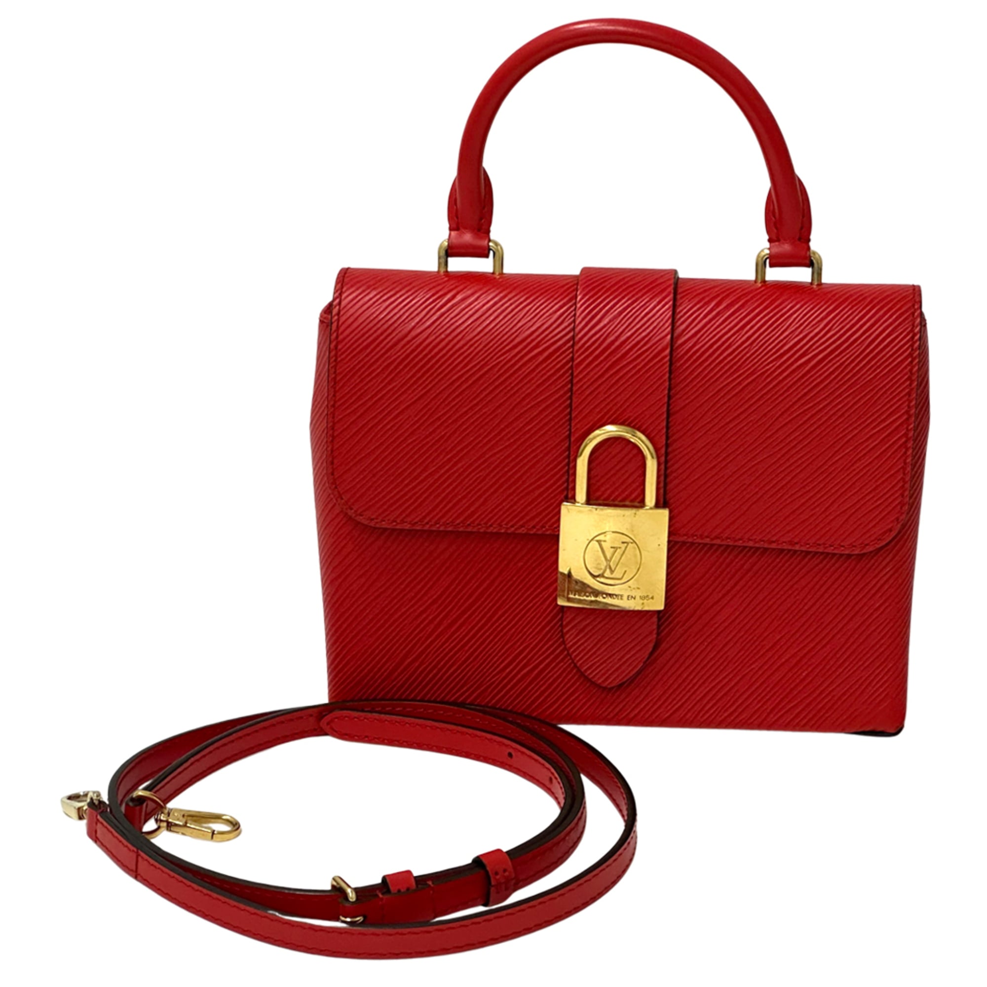 Louis Vuitton Coquelicots Red Color Epi Leather Handbag Shoulder Bag (Pre-Owned)