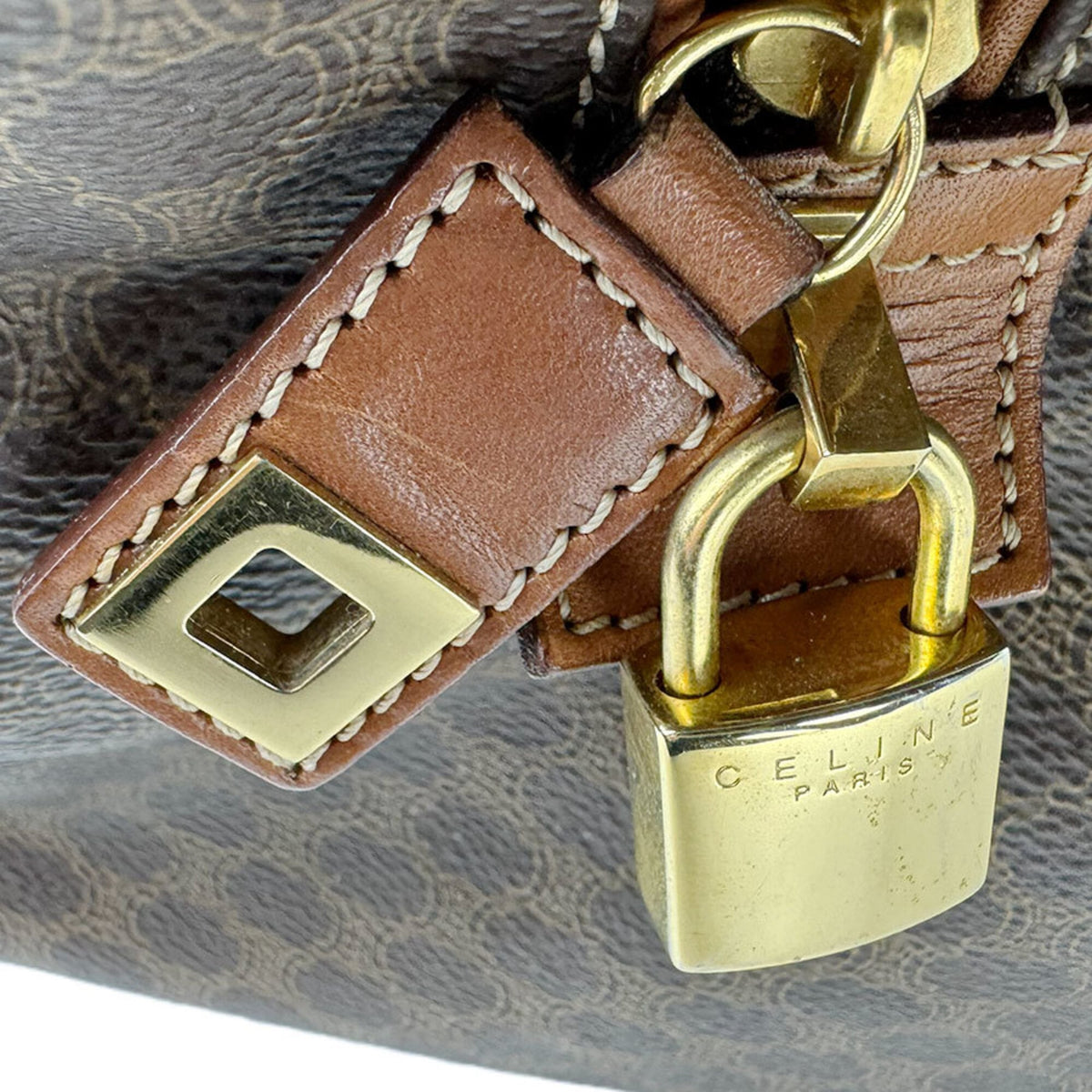 Celine Brown Pvc Handbag (Pre-Owned)