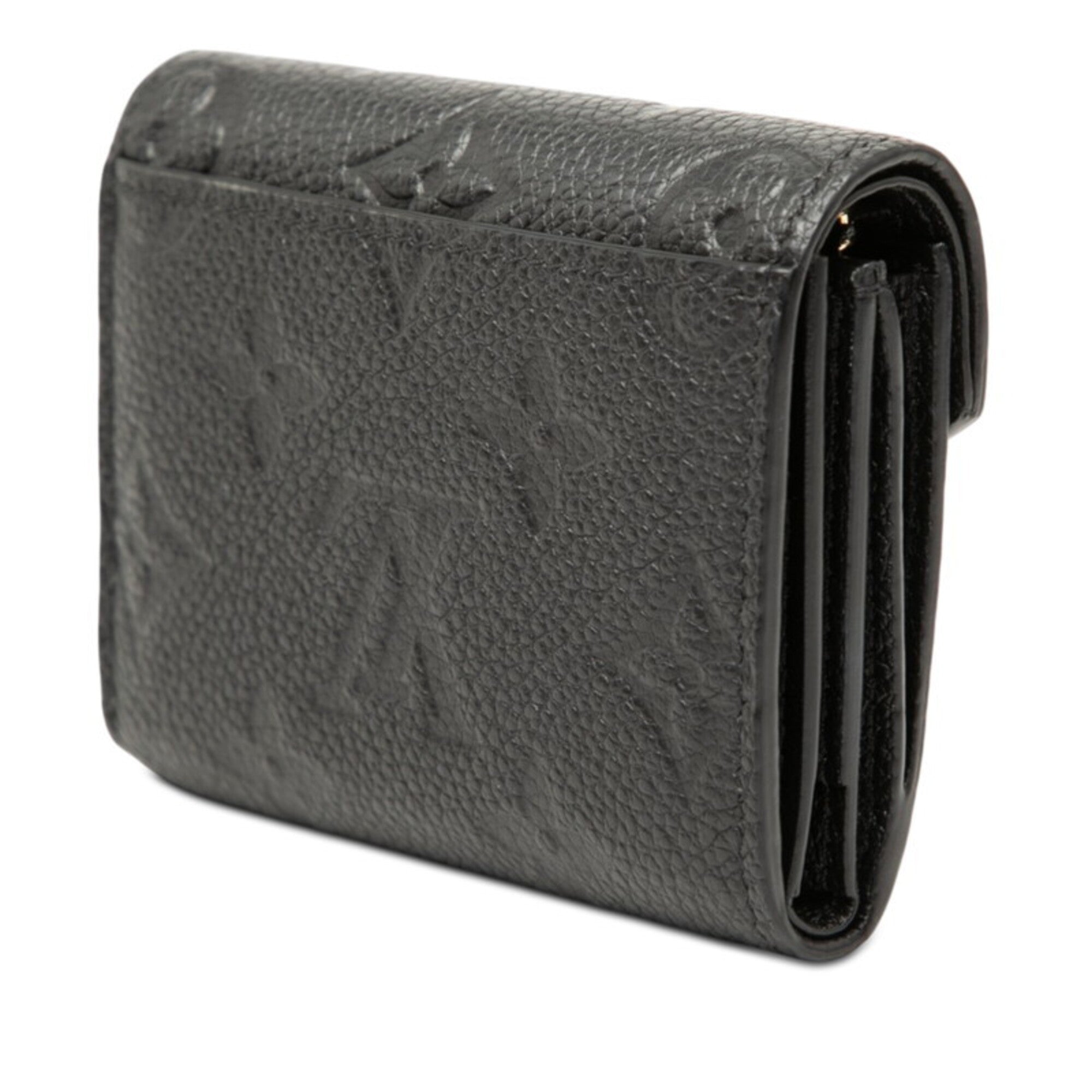 Louis Vuitton Monogram Empreinte Black Noir Leather Wallet (Tri-Fold) (Pre-Owned)