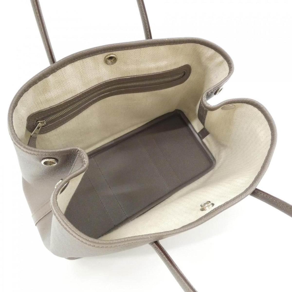 Hermes Etain Gray Epsom Leather Handbag (Pre-Owned)