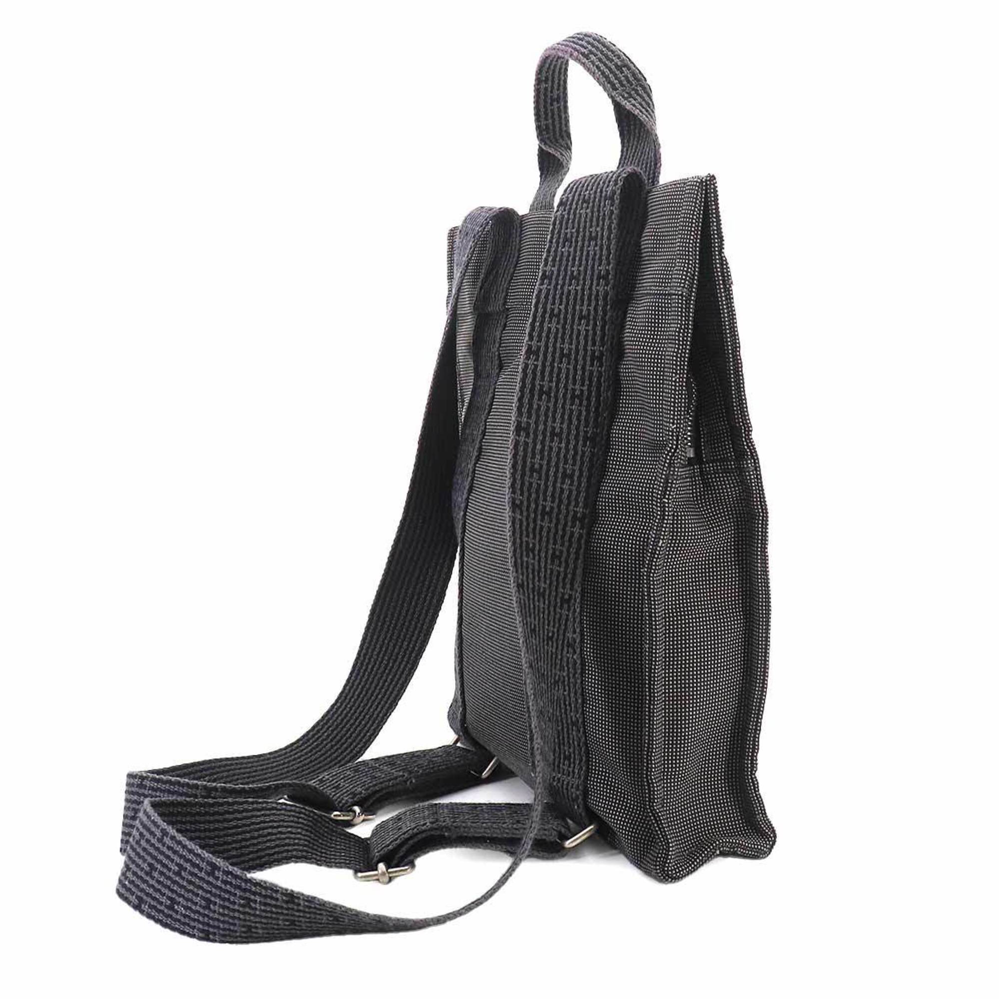 Hermes Gray Canvas Backpack (Pre-Owned)