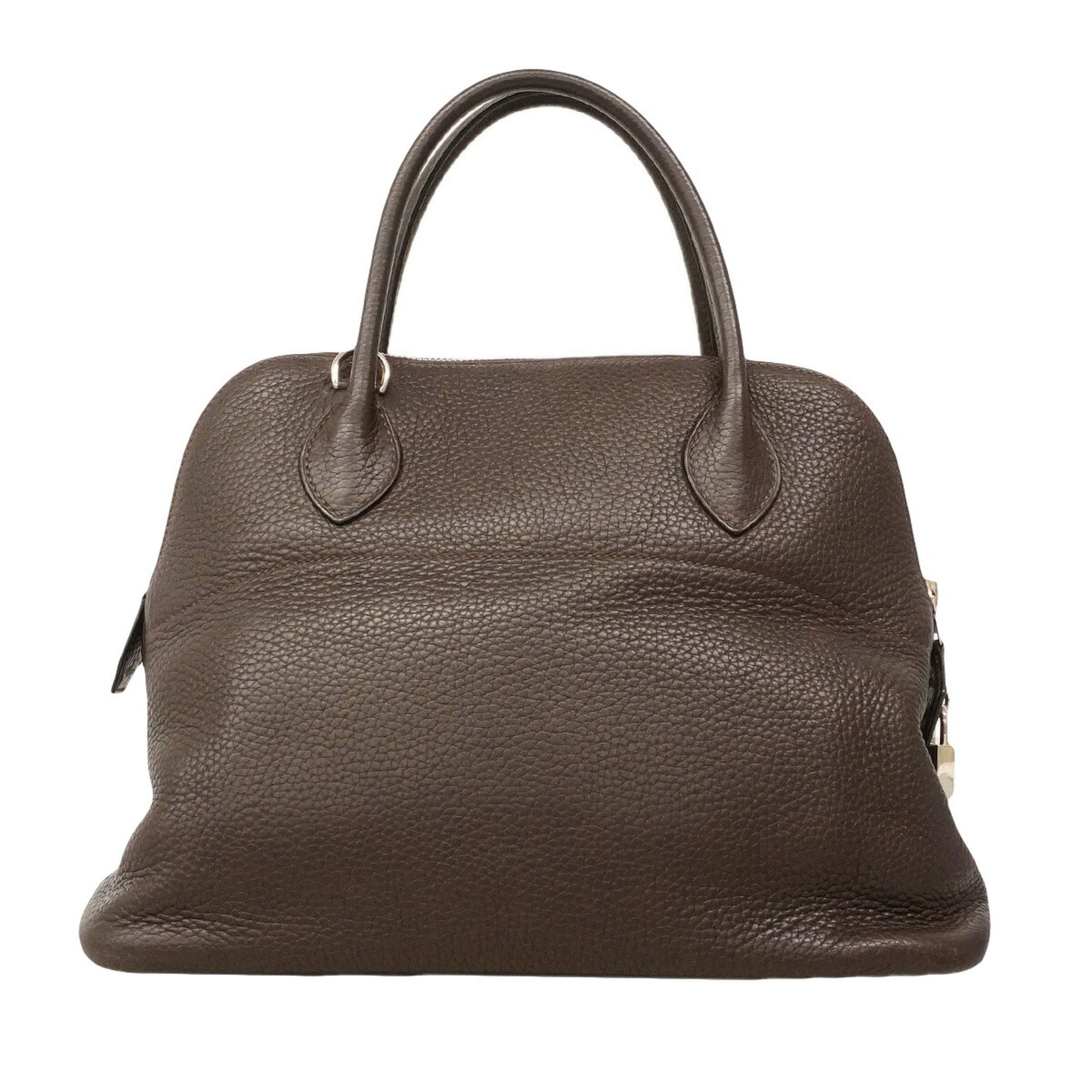 Hermes Brown Taurillon Clemence Leather Handbag (Pre-Owned)