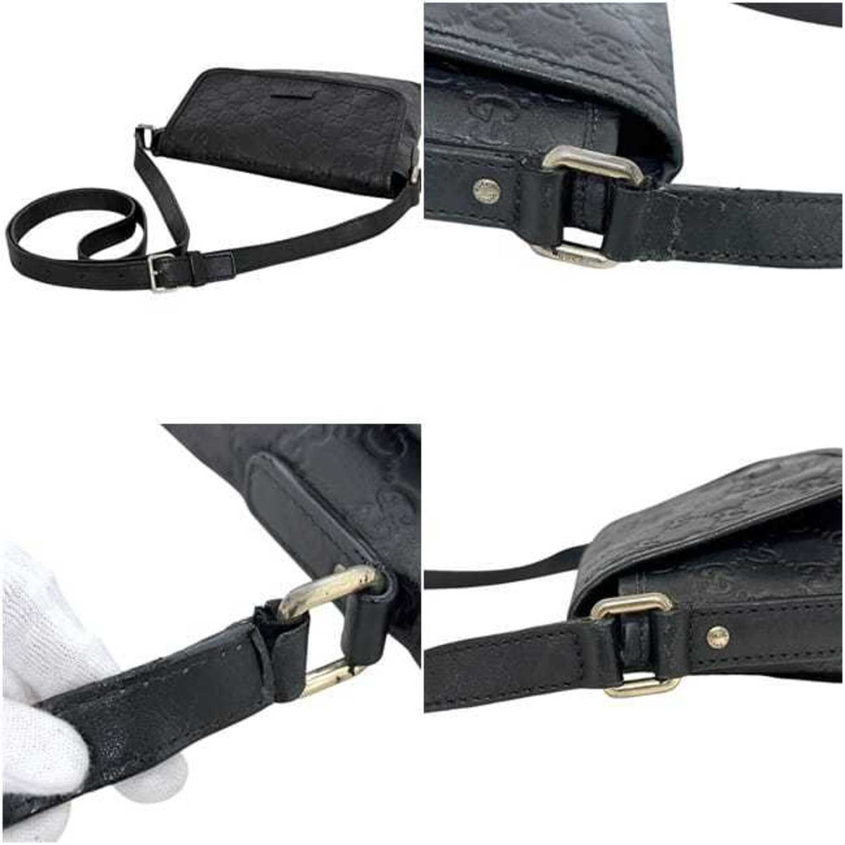 Gucci Black Leather Shoulder Bag (Pre-Owned)