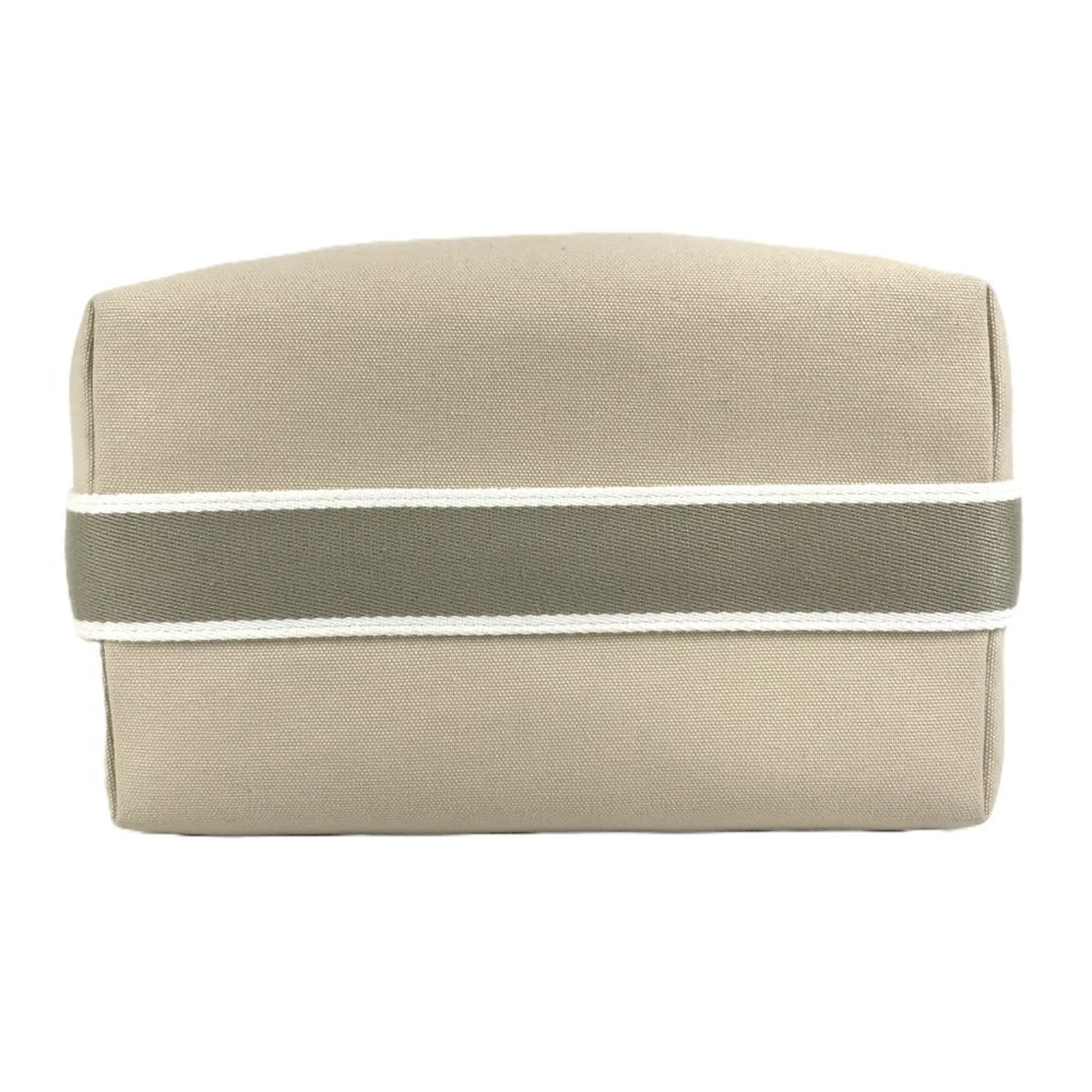 Hermes Beige Cotton Pouch Vanity Bag (Pre-Owned)