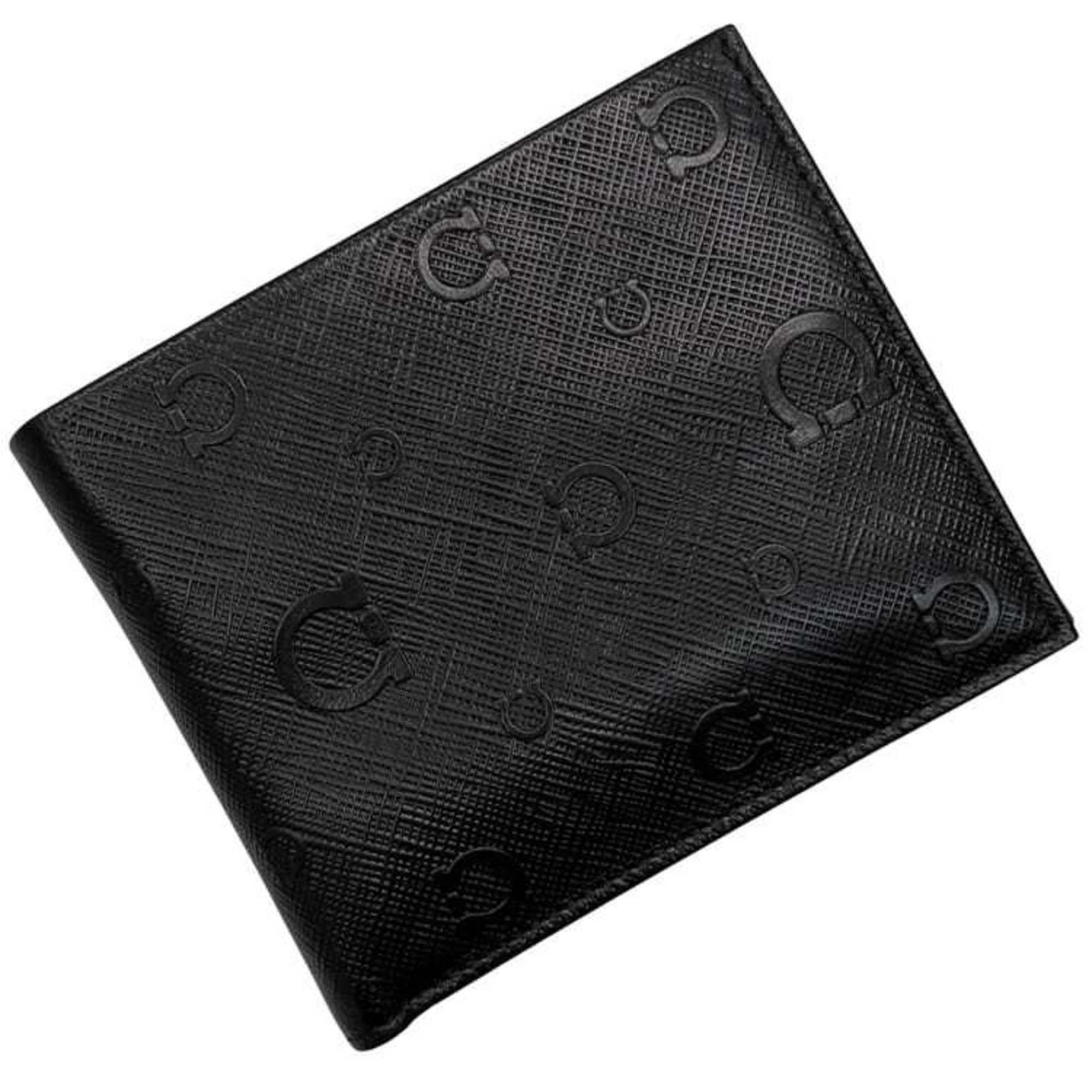 Salvatore Ferragamo Black Leather Wallet (Bi-Fold) (Pre-Owned)