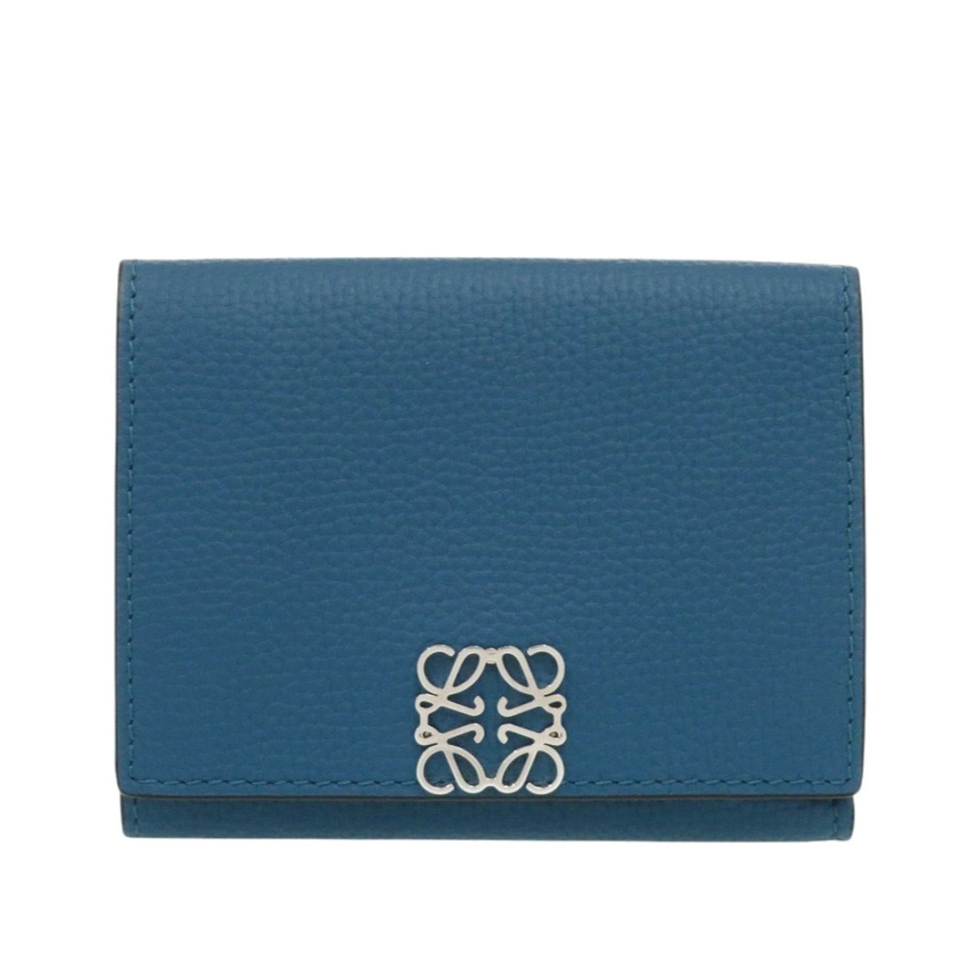 Loewe Blue Leather Wallet (Tri-Fold) (Pre-Owned)