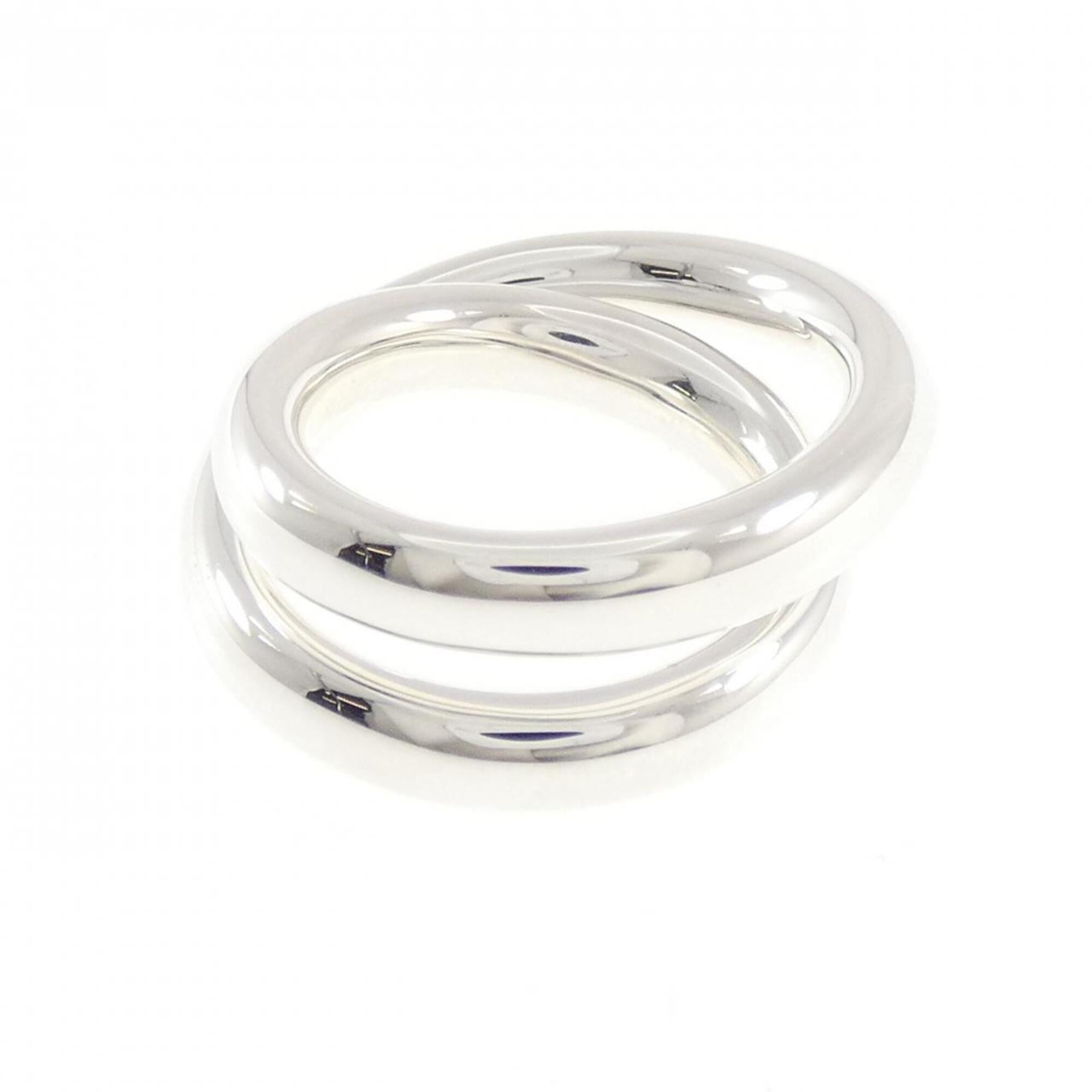 Hermes Silver 925 Band Ring (Pre-Owned)