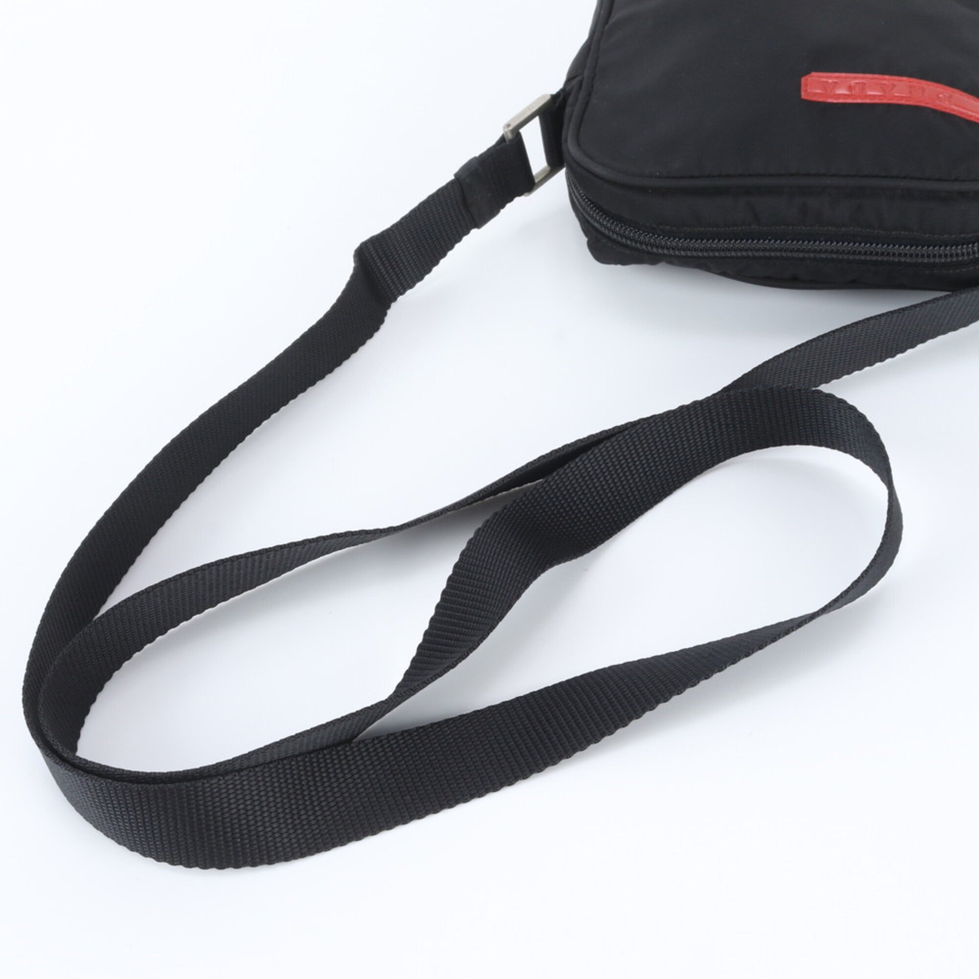 Prada Black Nylon Leather Shoulder Bag (Pre-Owned)