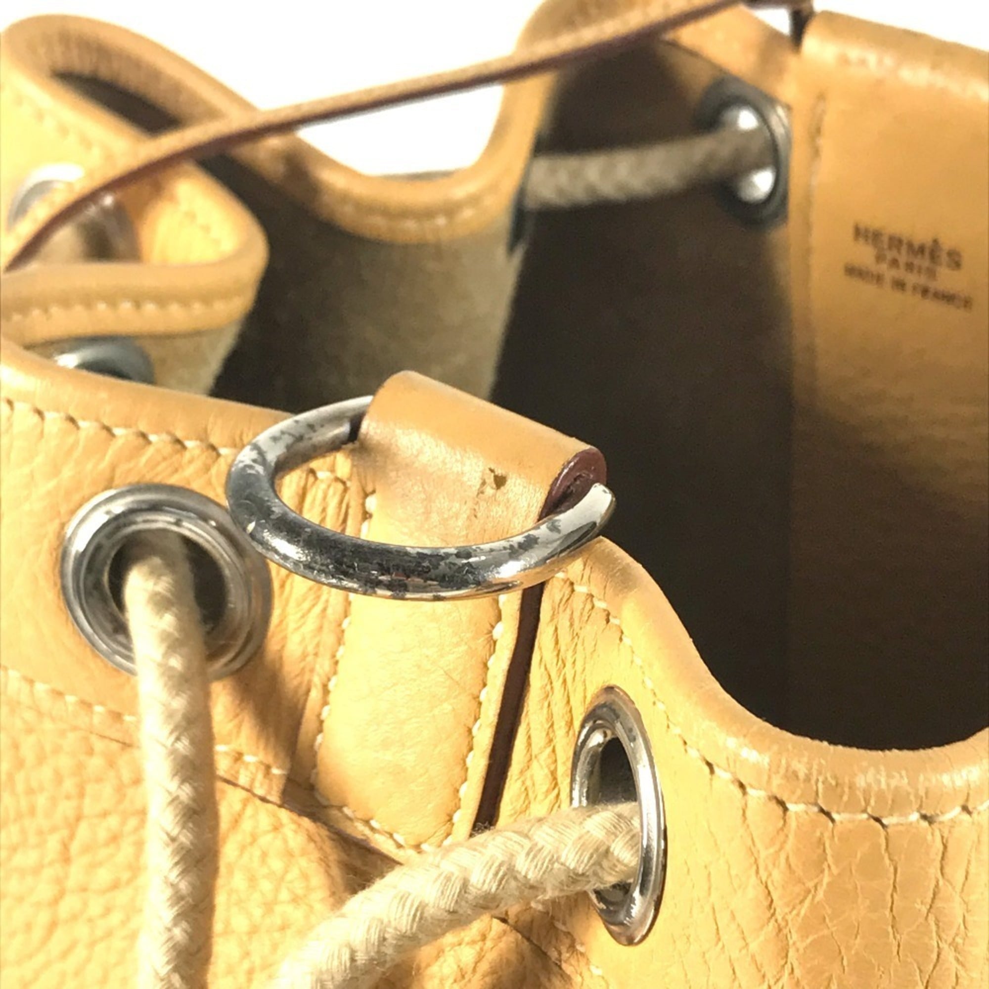 Hermes Beige Yellow Taurillon Clemence Leather Shoulder Bag (Pre-Owned)