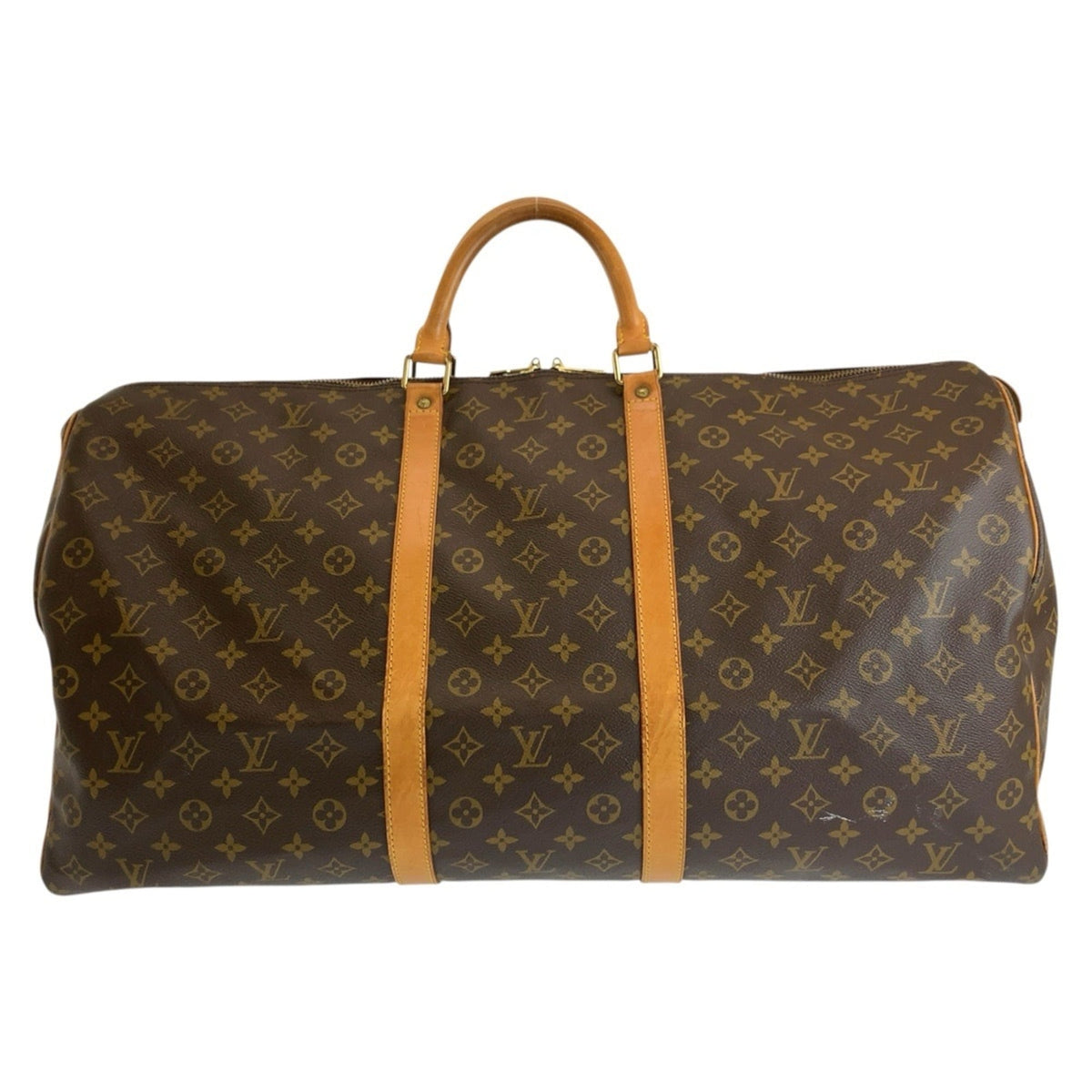 Louis Vuitton Brown Pvc Leather Boston Bag (Pre-Owned)