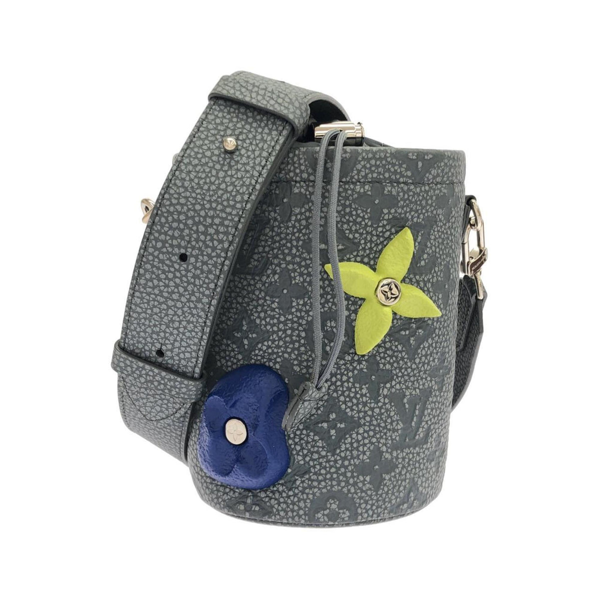 Louis Vuitton Gris Leather Handbag Pouch (Pre-Owned)