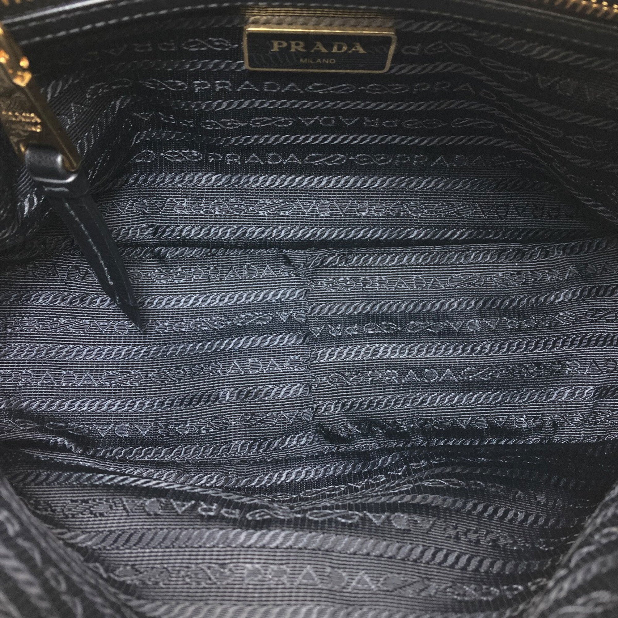 Prada Black Leather Shoulder Bag (Pre-Owned)