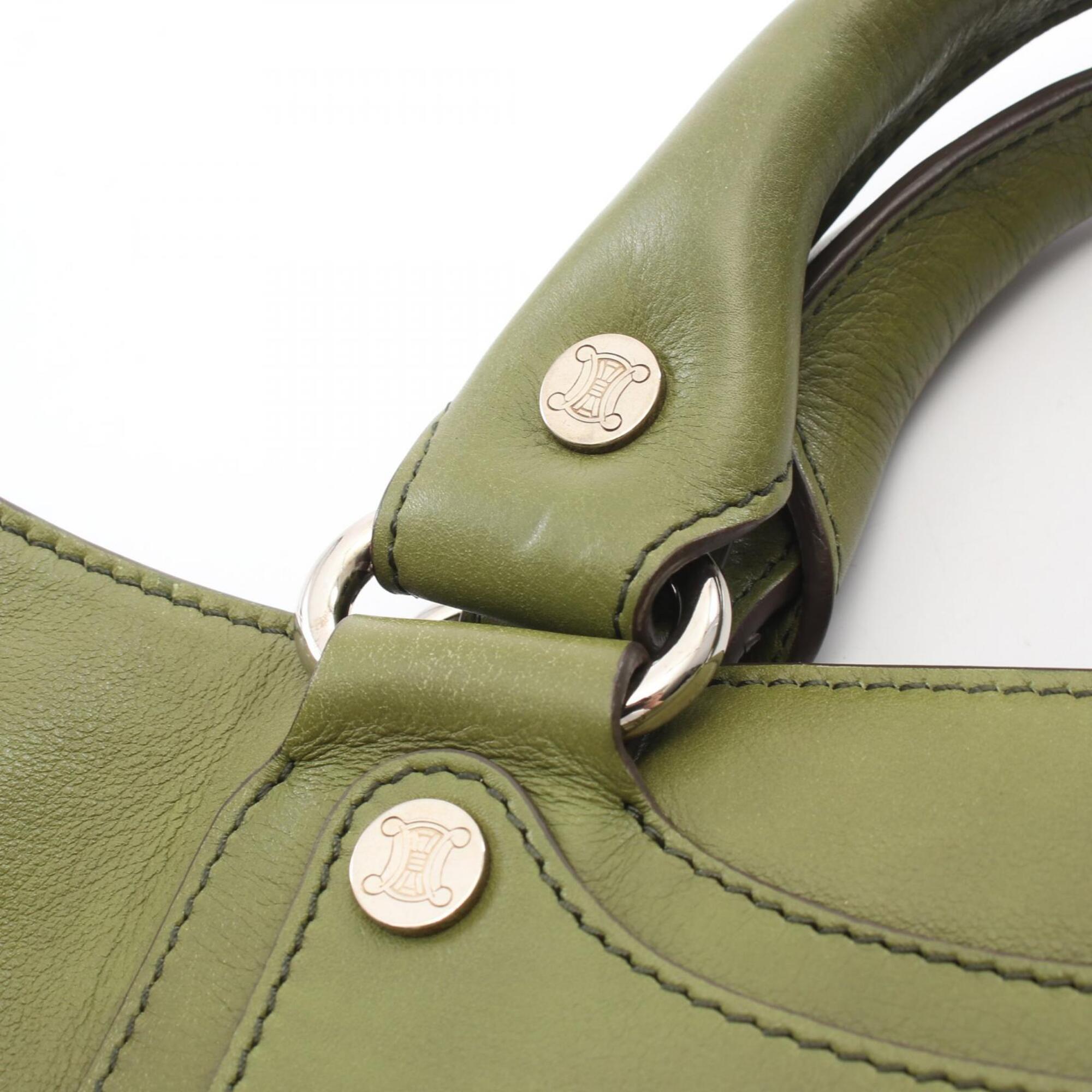 Celine Green Leather Handbag (Pre-Owned)
