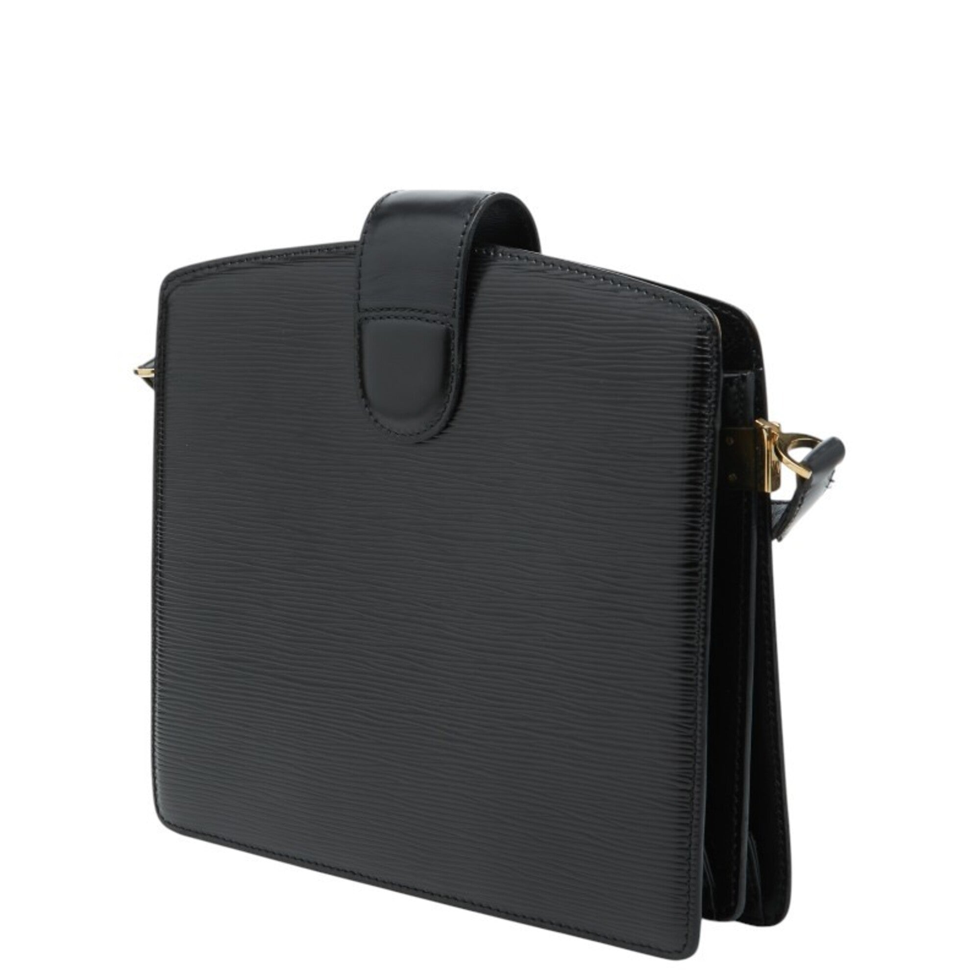 Louis Vuitton Black Noir Leather Shoulder Bag (Pre-Owned)
