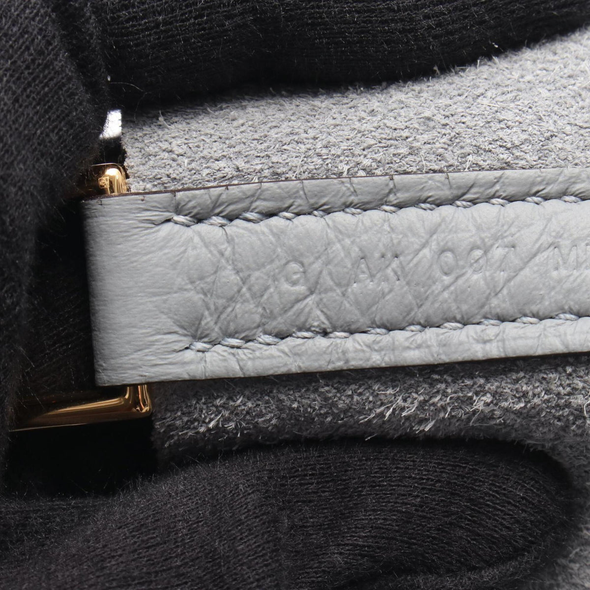 Hermes Gray Taurillon Clemence Leather Leather Handbag (Pre-Owned)