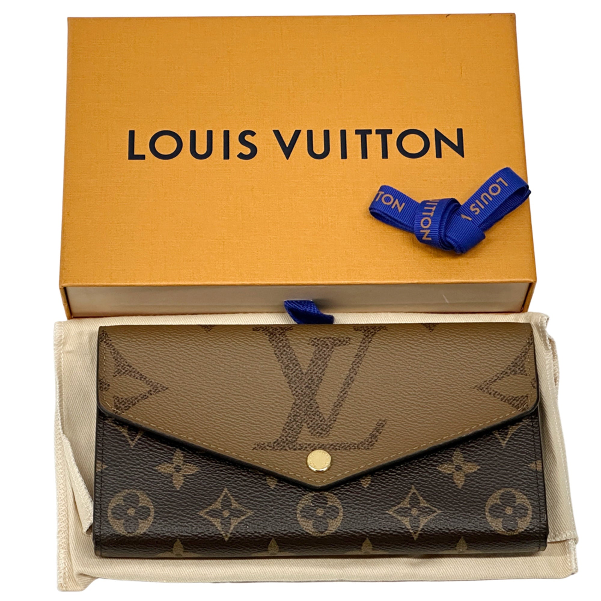 Louis Vuitton Brown Monogram Canvas Long Wallet (Bi-Fold) (Pre-Owned)