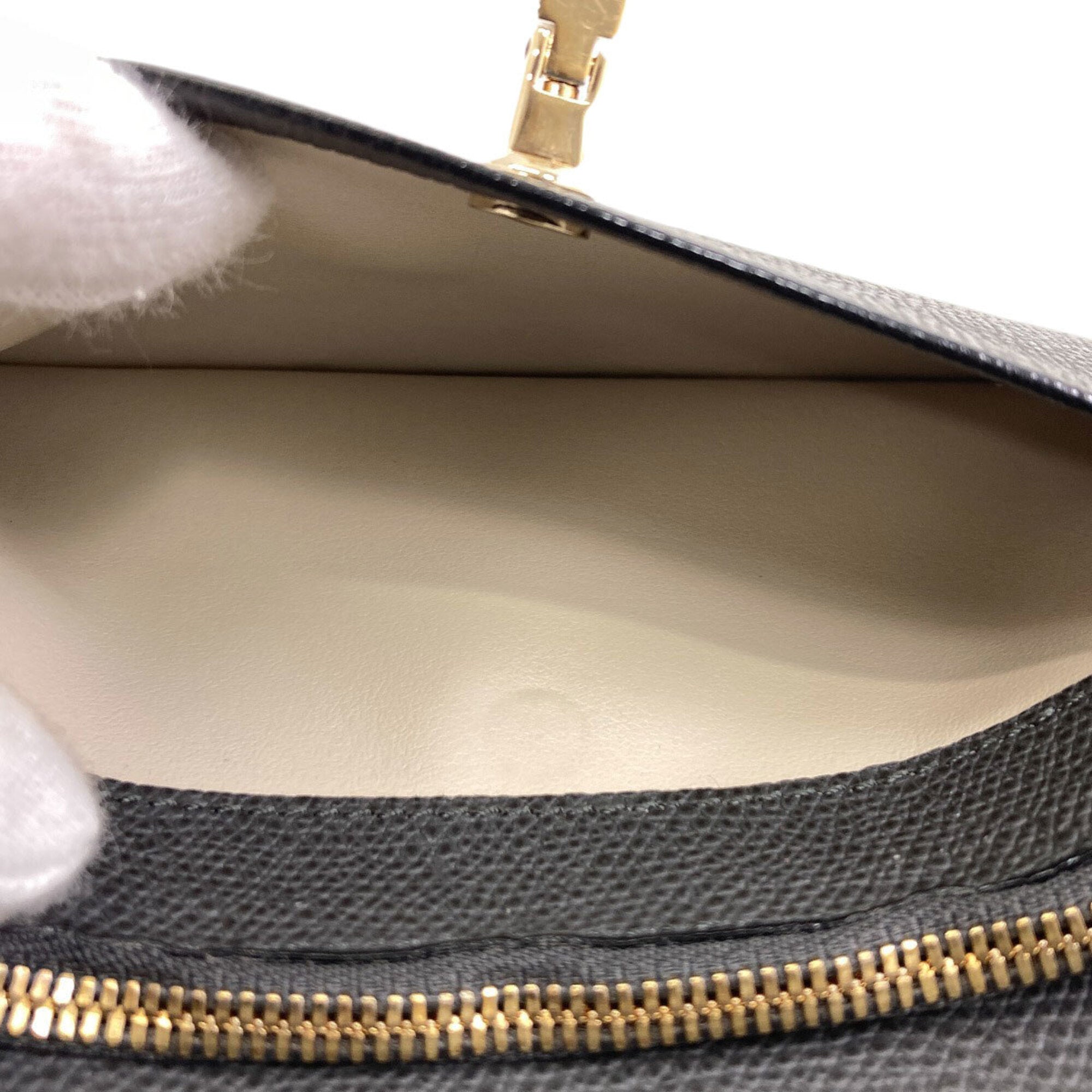 Valextra Gray Leather Long Wallet (Bi-Fold) (Pre-Owned)
