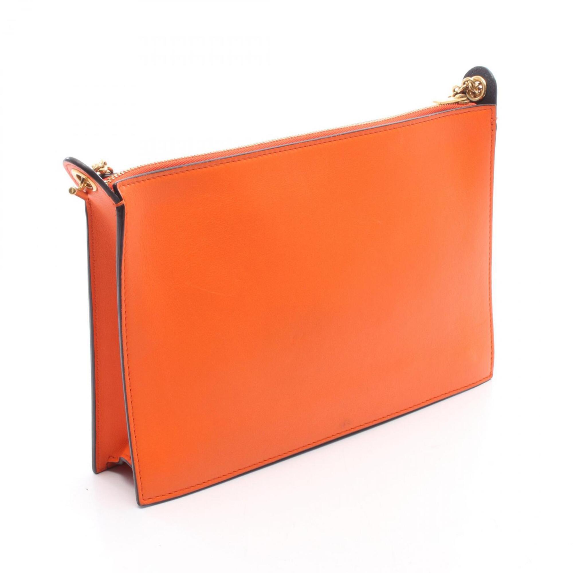 Celine Beige Orange Pink Leather Handbag Shoulder Bag (Pre-Owned)