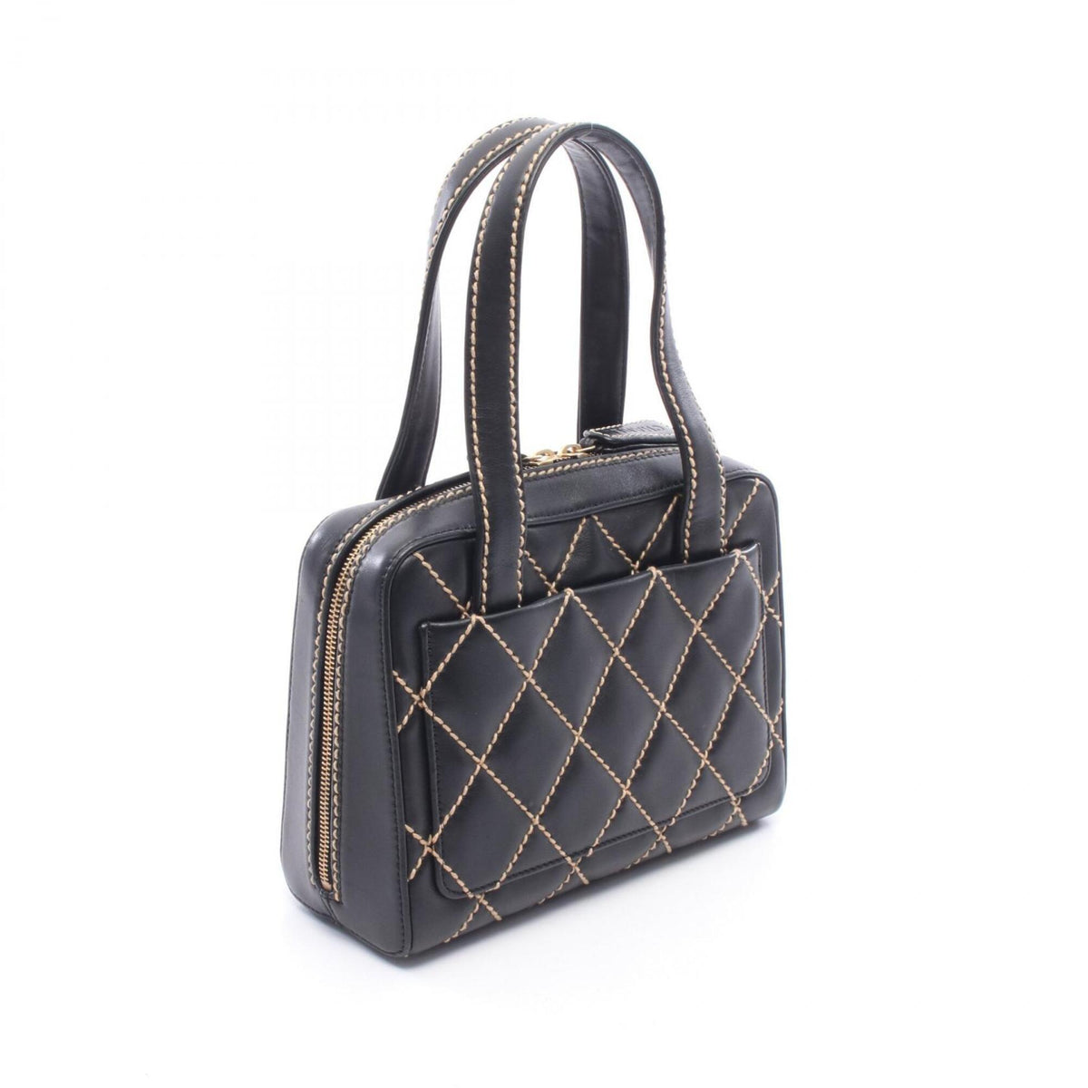 Chanel Black Leather Handbag (Pre-Owned)