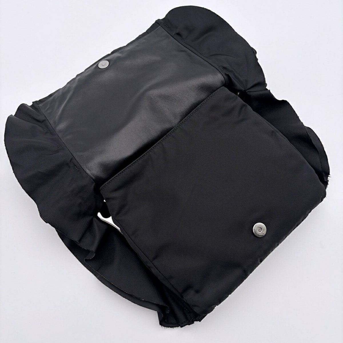 Prada Black Nylon Leather Shoulder Bag (Pre-Owned)