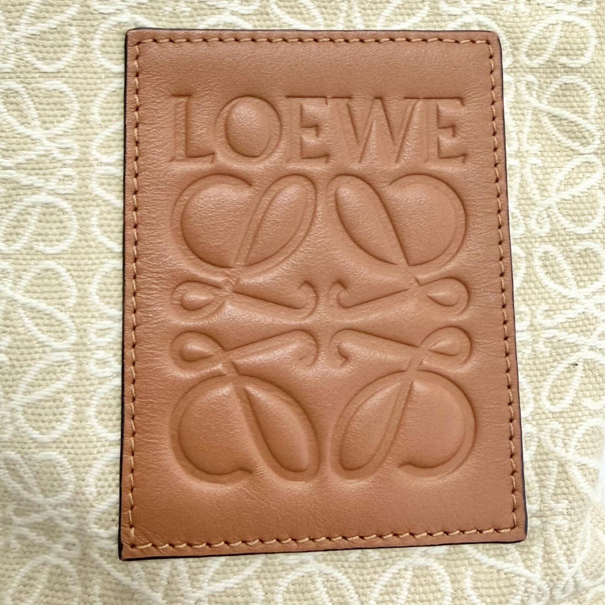 Loewe Beige Brown Leather Clutch Bag Pouch (Pre-Owned)