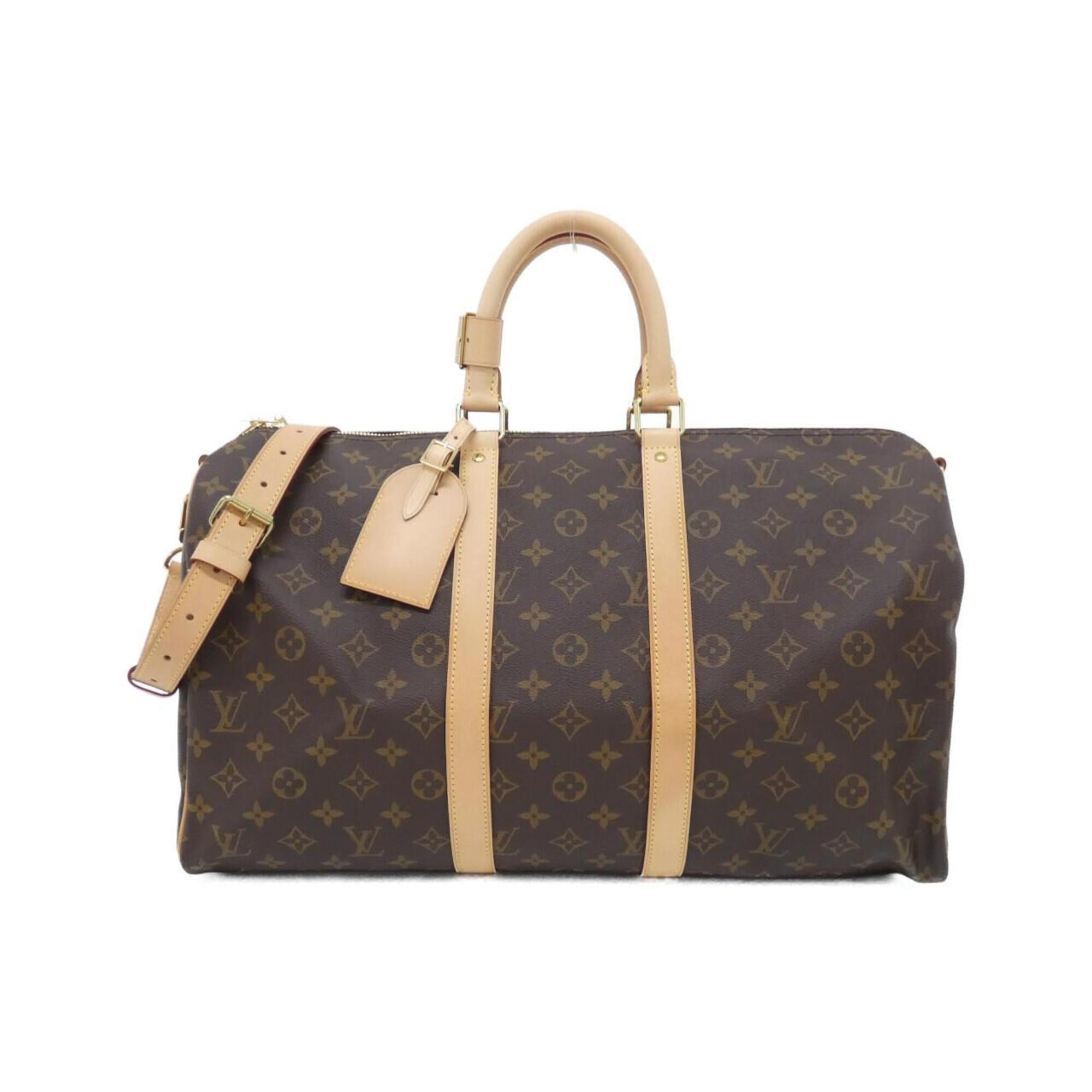 Louis Vuitton Marron Coated Canvas Boston Bag (Pre-Owned)