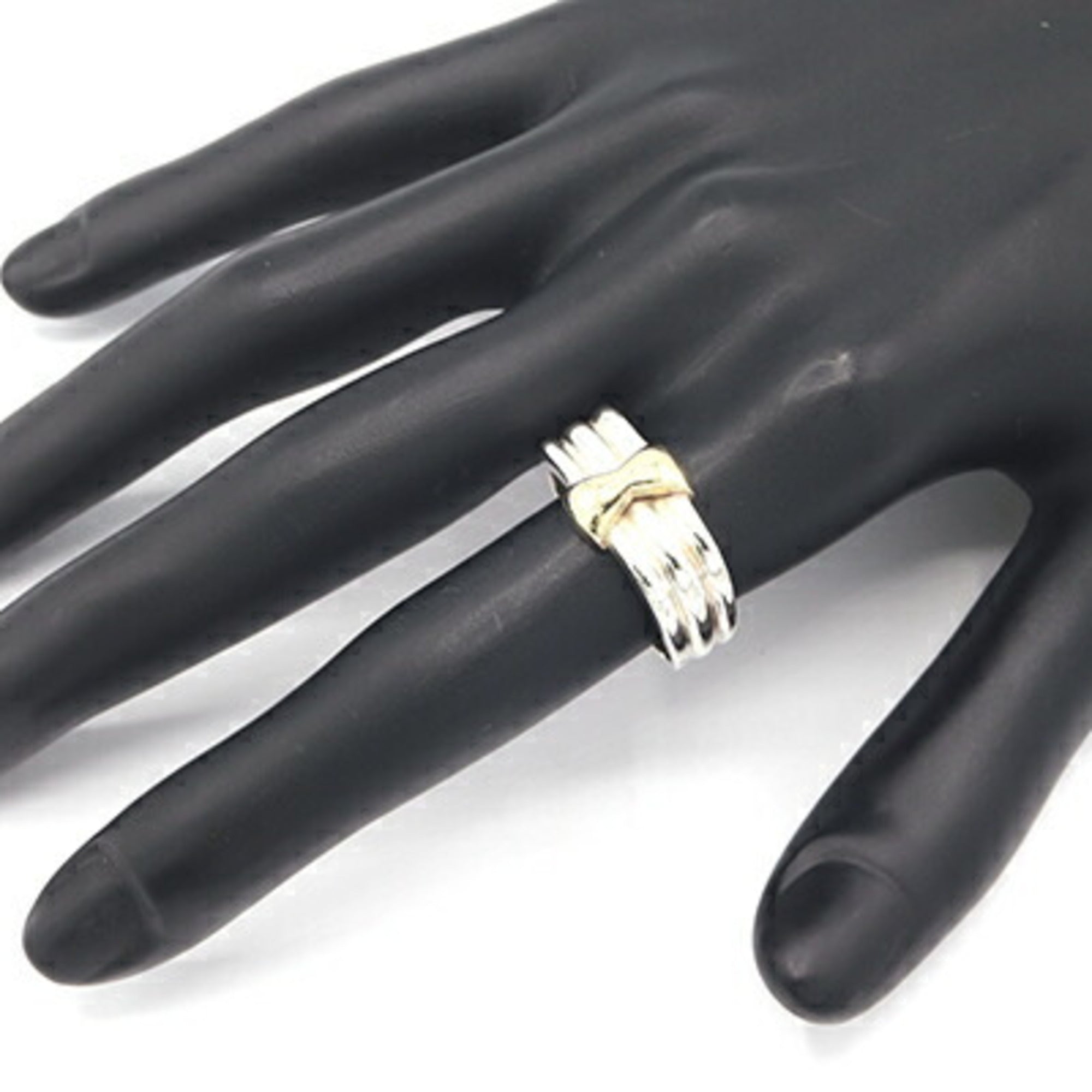 Tiffany Yellow Gold (18K) Sterling Silver 925 Band Ring (Pre-Owned)