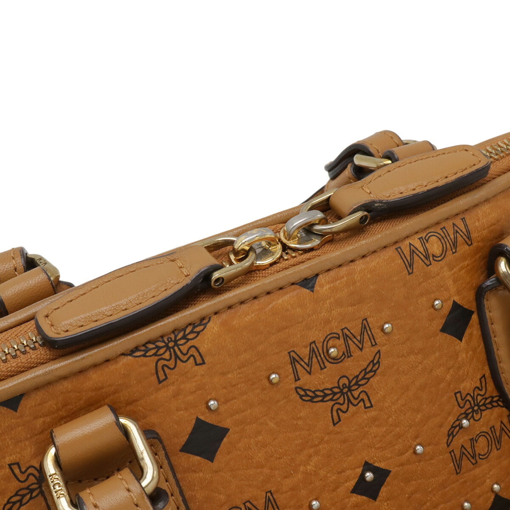Mcm Pvc Leather Handbag Shoulder Bag (Pre-Owned)