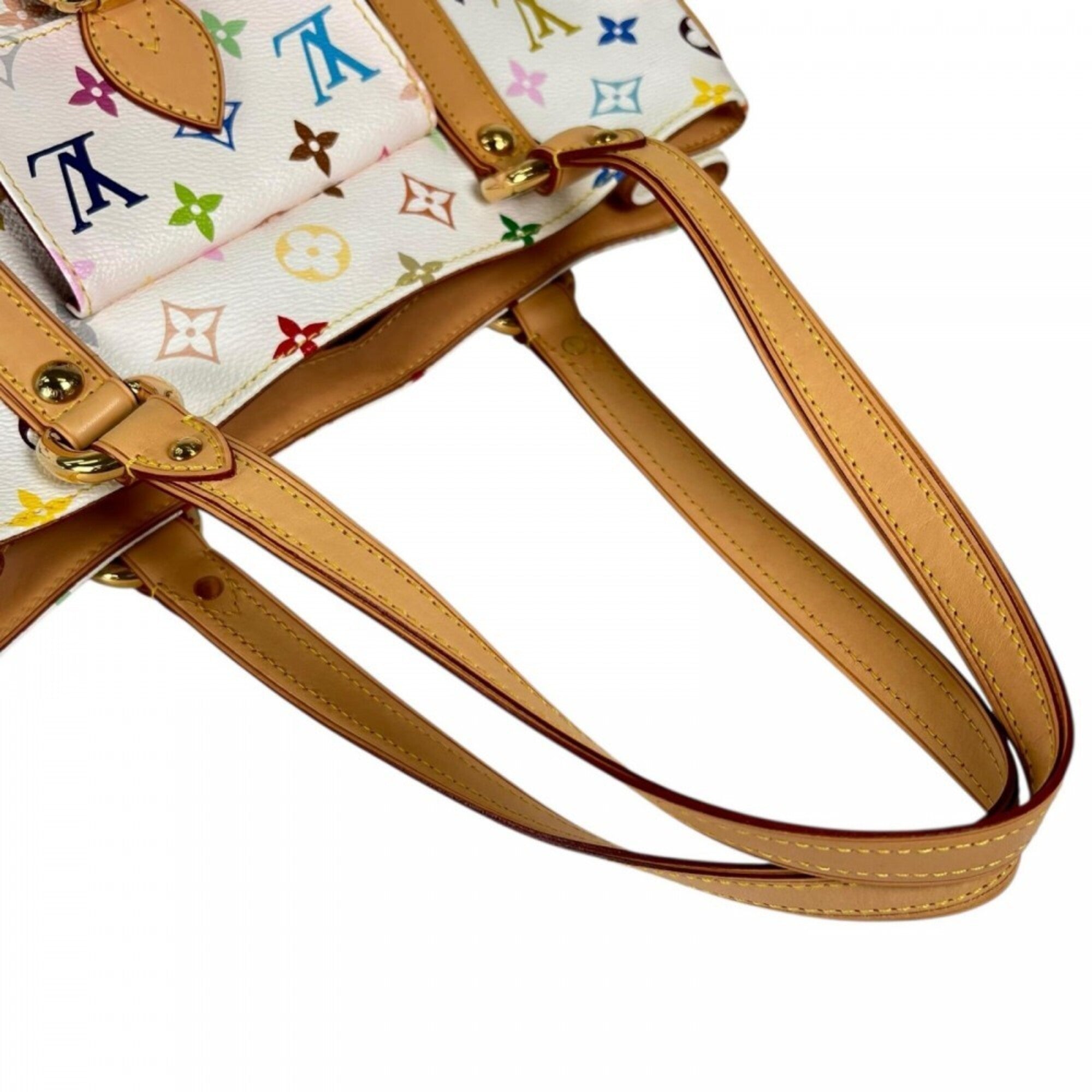 Louis Vuitton White Monogram Multicolore Handbag (Pre-Owned)