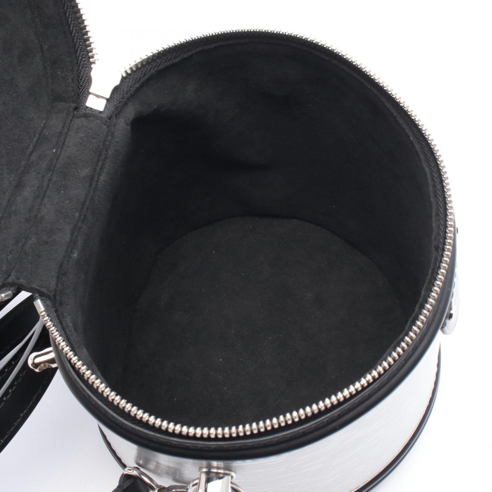 Louis Vuitton Black Silver Leather Handbag (Pre-Owned)