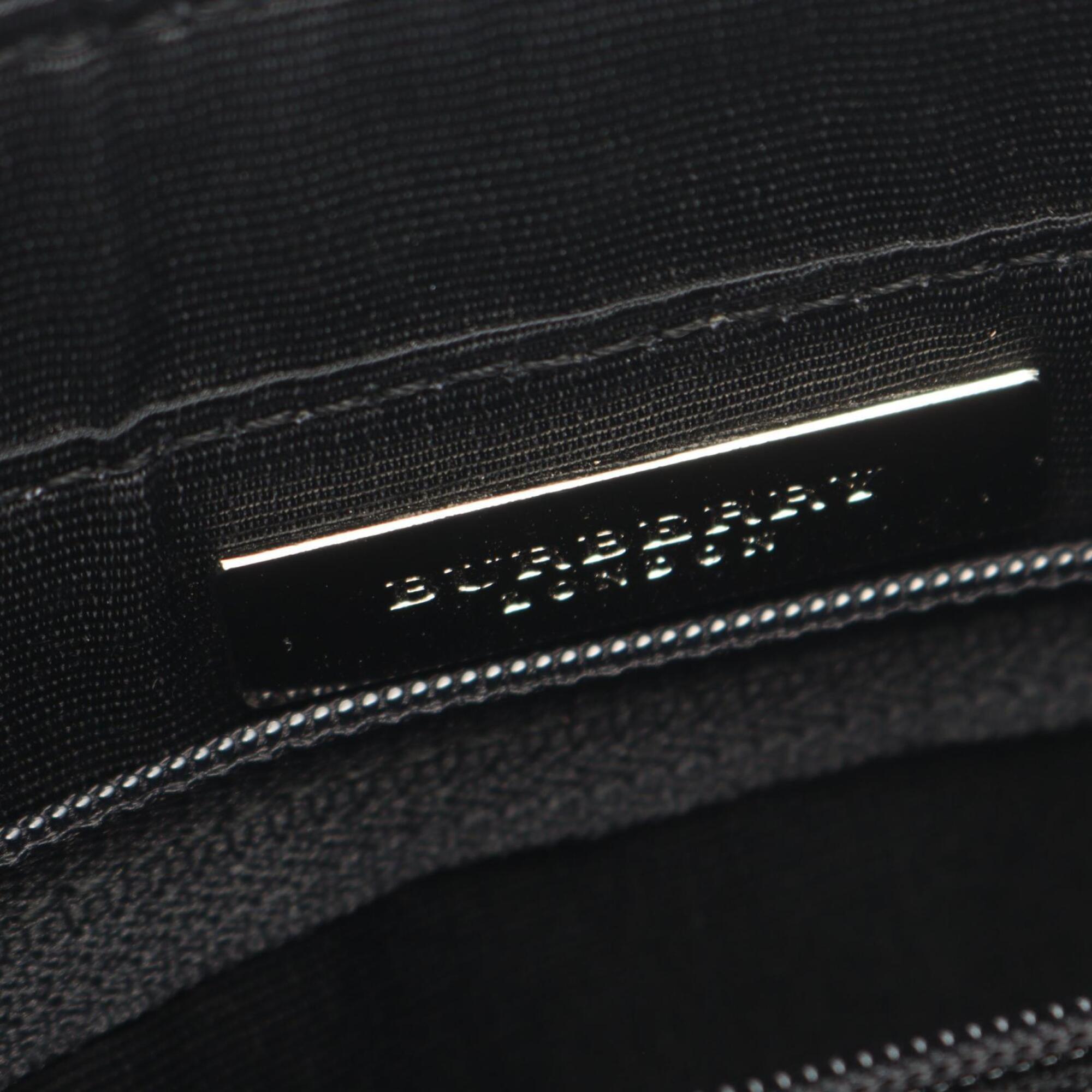 Burberry Black Leather Suede Handbag (Pre-Owned)