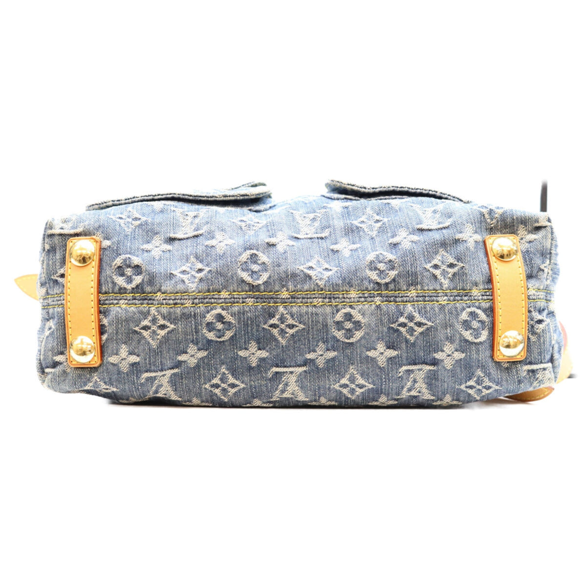 Louis Vuitton Gold Monogram Denim Shoulder Bag (Pre-Owned)