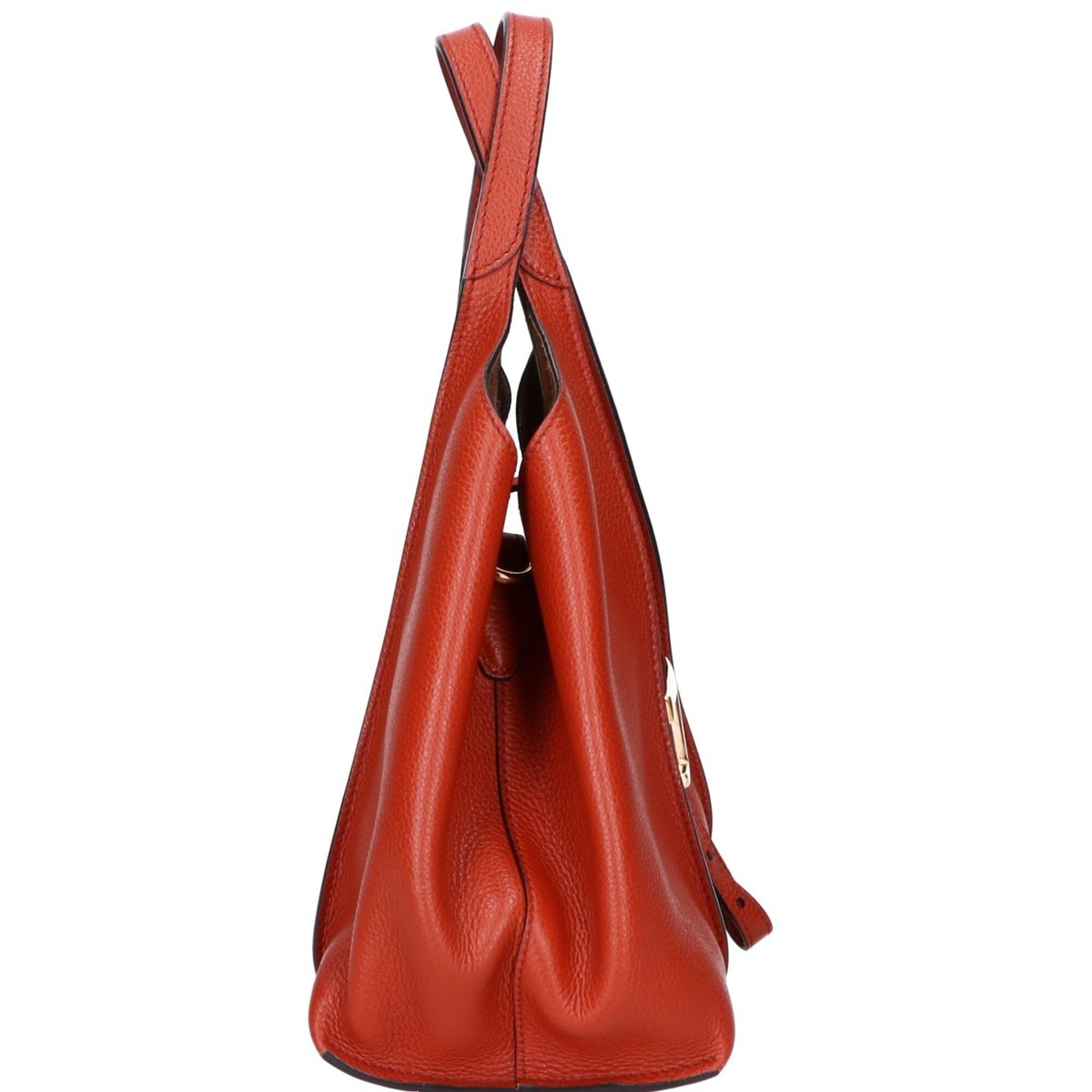 Tod's Orange Leather Handbag Shopping Bag (Pre-Owned)