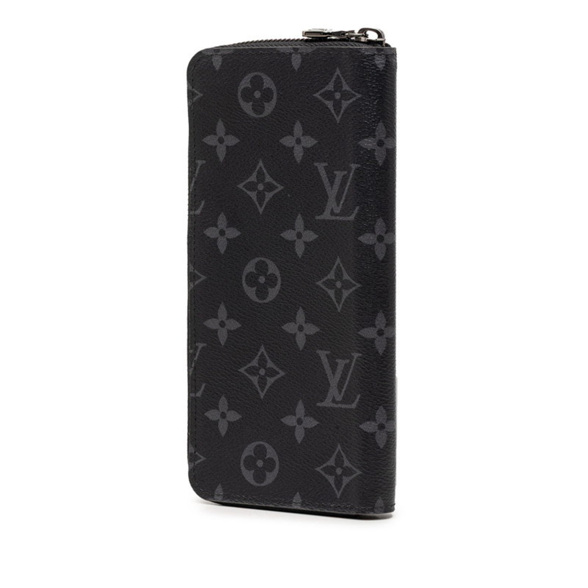 Louis Vuitton Black Gray Pvc Leather Long Wallet (Bi-Fold) (Pre-Owned)