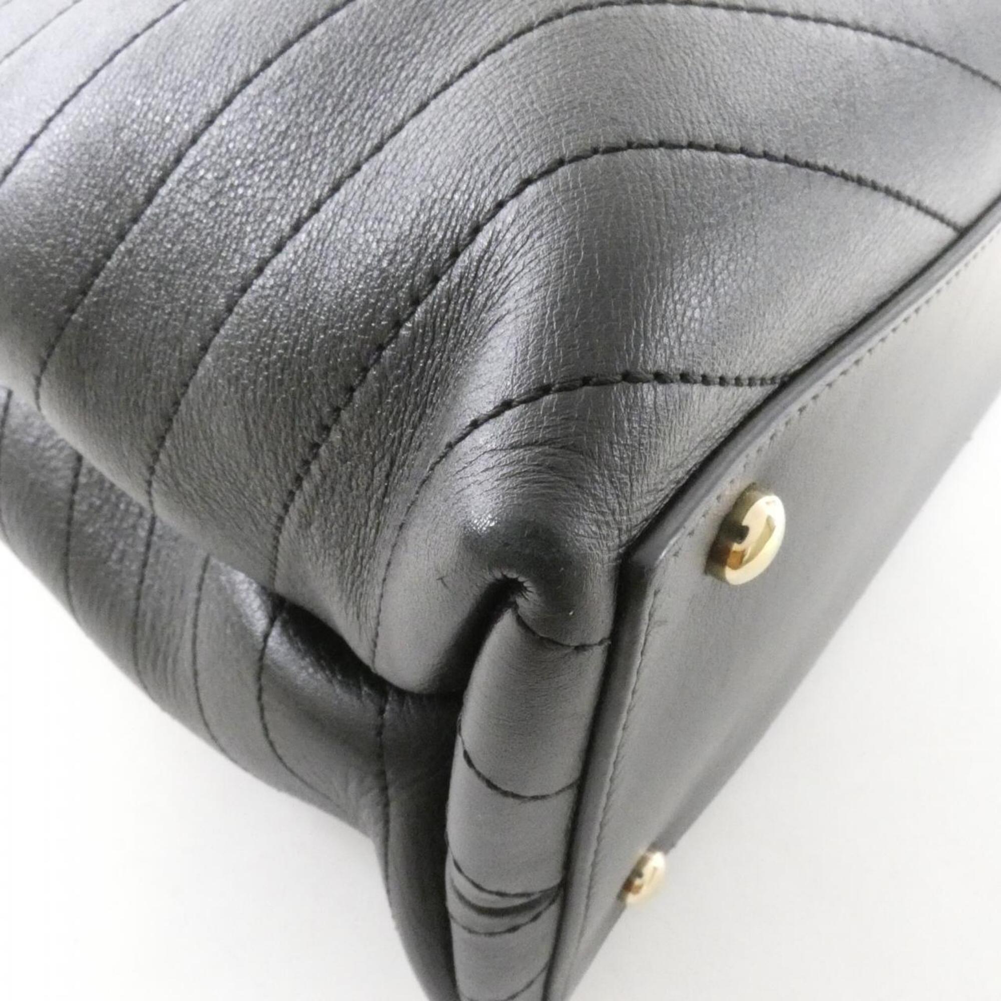 Chanel Black Leather Handbag (Pre-Owned)