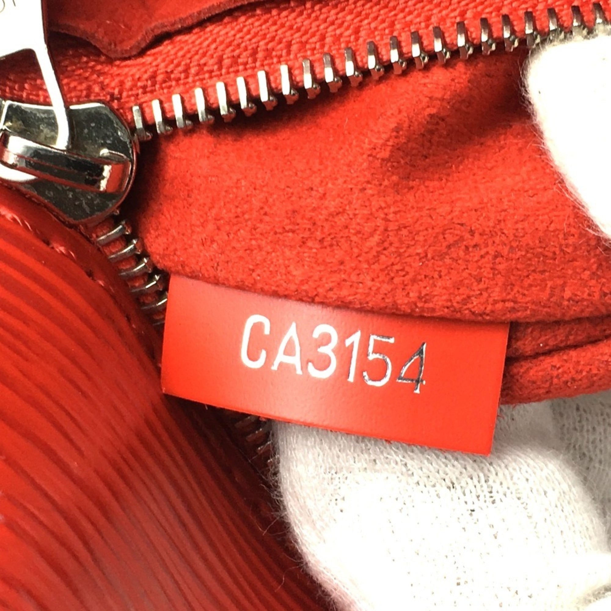 Louis Vuitton Castilian Red Red Color Epi Leather Handbag Shoulder Bag (Pre-Owned)