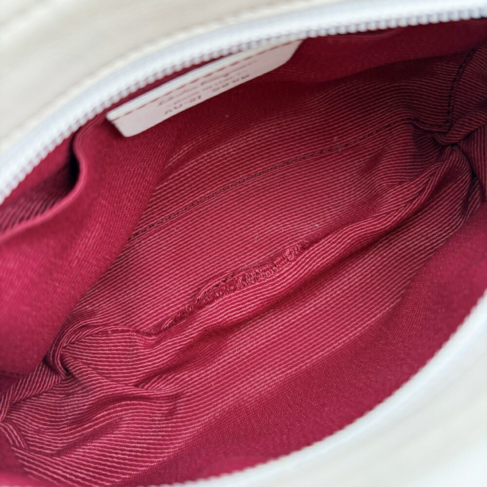 Salvatore Ferragamo Pink White Canvas Leather Shoulder Bag (Pre-Owned)