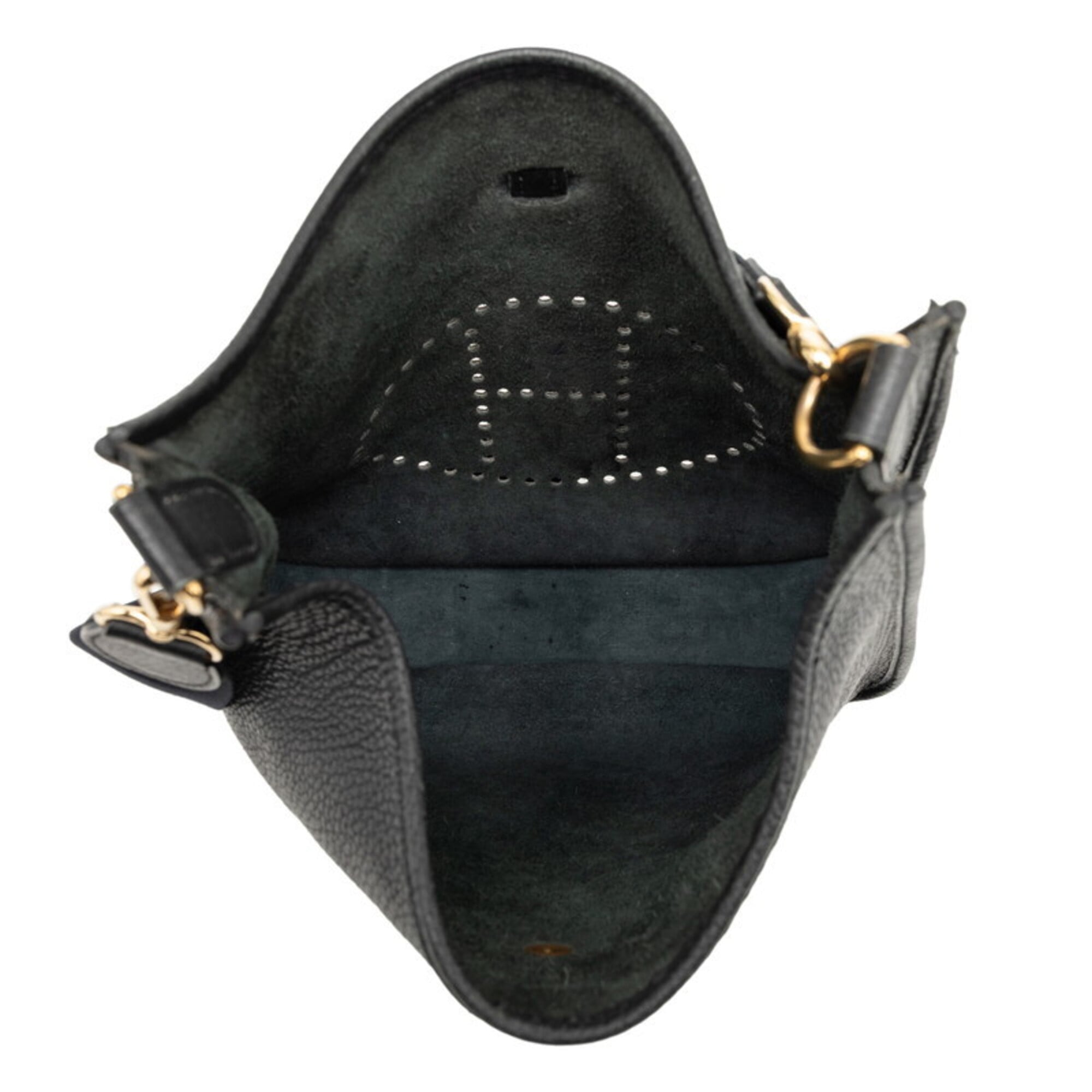 Hermes Black Taurillon Clemence Leather Shoulder Bag (Pre-Owned)